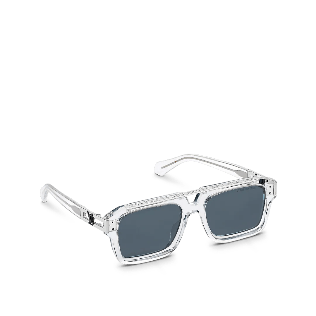 LOUIS VUITTON Acetate 1.1 Mascot Pilot Sunglasses Z1802W Transparent  1179024