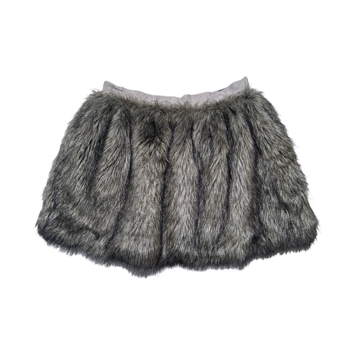 image of Oc X Where The Wild Things Are Plush Faux Fur Skirt in Grey, Women's (Size 26)