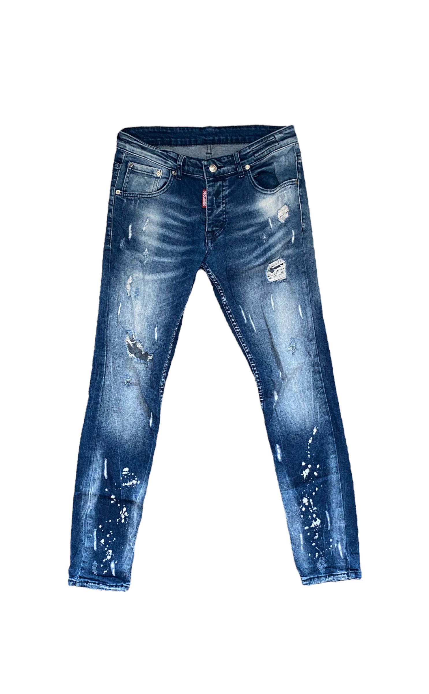 Dsquared2 Paint splattered slim fit distressed jeans Dsquared2 Size US 32 / EU 48 - 1 Thumbnail