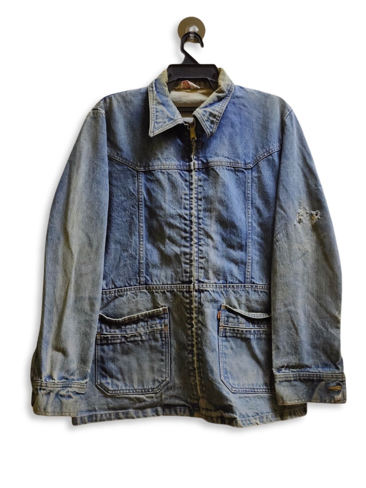 Levi's × Vintage Vintage Distressed Levi's Orange Tag Chore Jacket #0061504 Size US M / EU 48-50 / 2 - 1 Thumbnail
