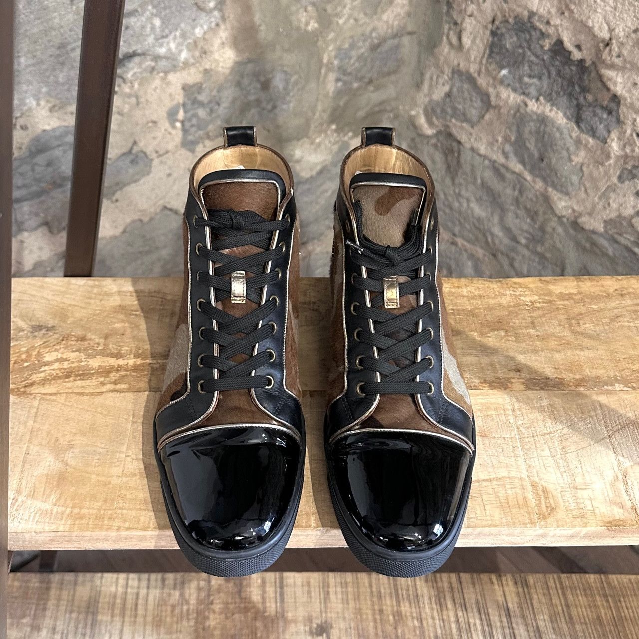 Christian Louboutin Christian Louboutin Black Pony Hair Rantus Orlato Sneakers Size US 10.5 / EU 43-44 - 2 Thumbnail