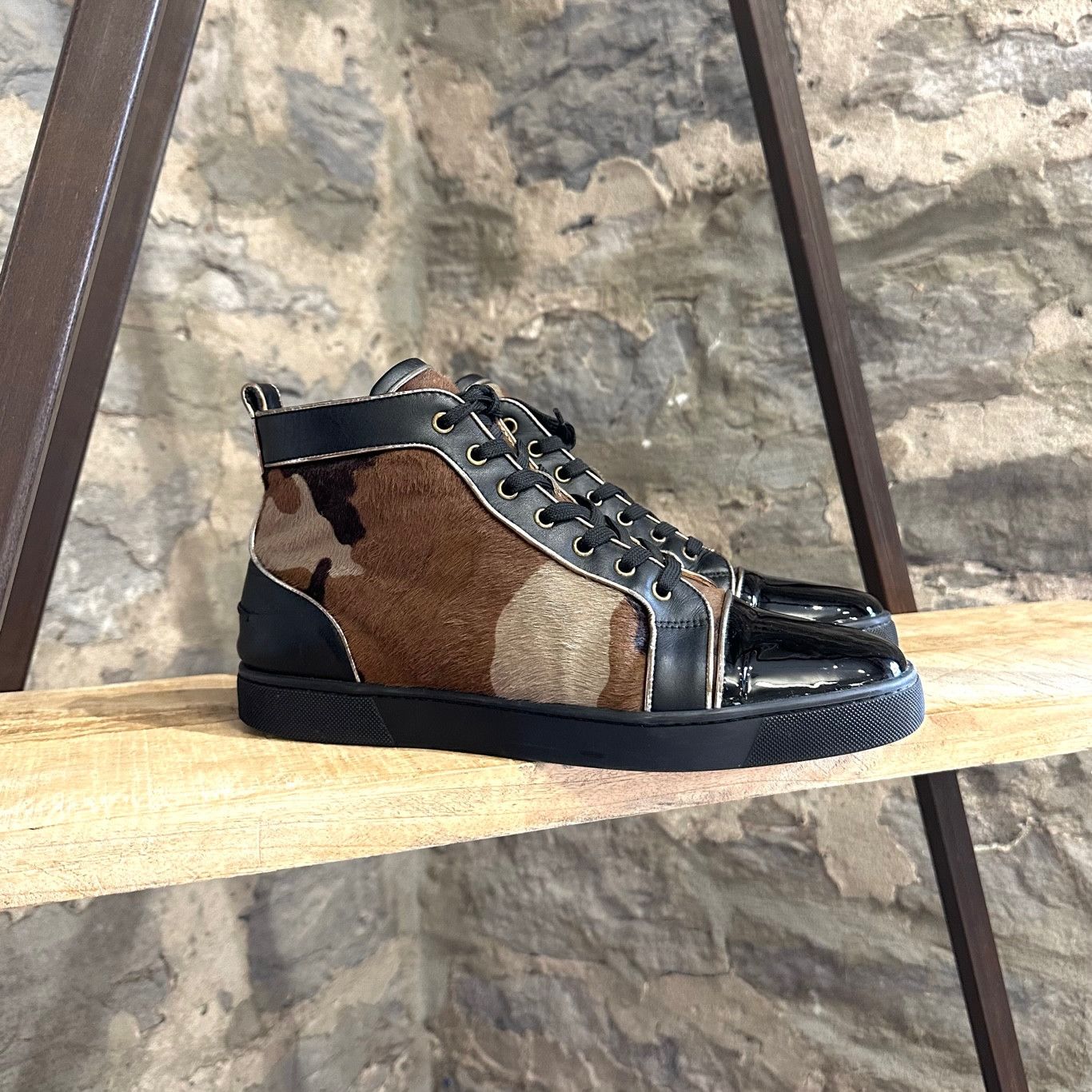 Christian Louboutin Christian Louboutin Black Pony Hair Rantus Orlato Sneakers Size US 10.5 / EU 43-44 - 1 Thumbnail
