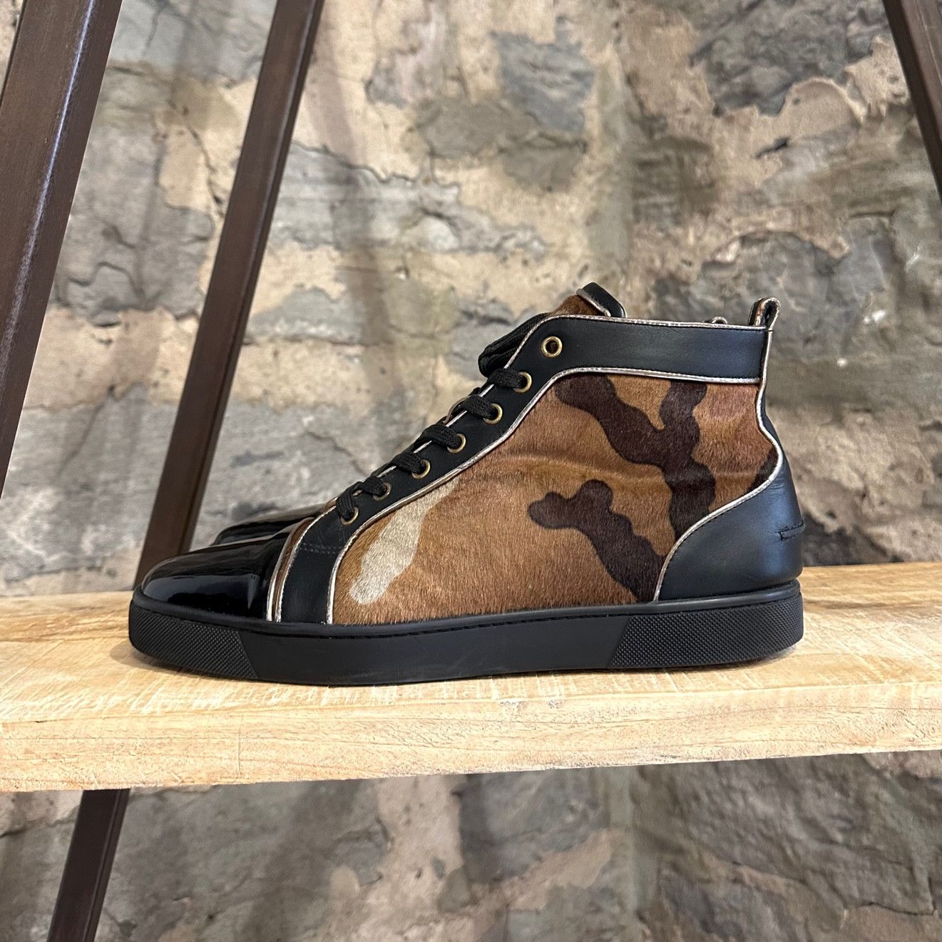 Christian Louboutin Christian Louboutin Black Pony Hair Rantus Orlato Sneakers Size US 10.5 / EU 43-44 - 5 Thumbnail