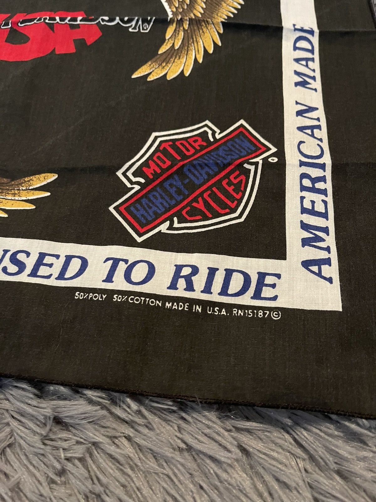 Harley Davidson × Vintage Harley Davidson 90s vintage made in USA bandana scarf Size ONE SIZE - 2 Thumbnail