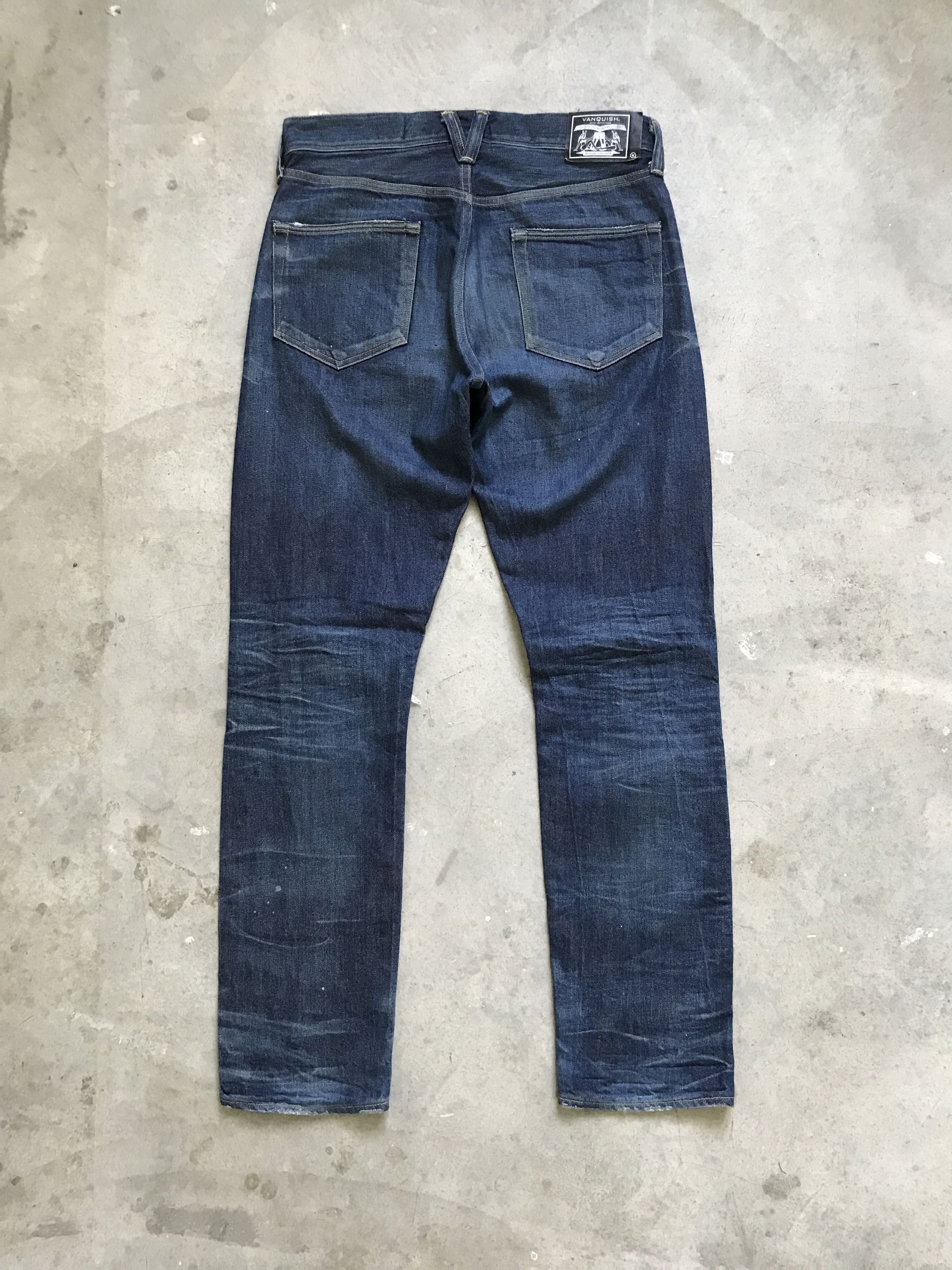 Designer D74 VANQUISH X RYO ISHIKAWA Japan Painter Distressed Denim Size US 32 / EU 48 - 10 Thumbnail