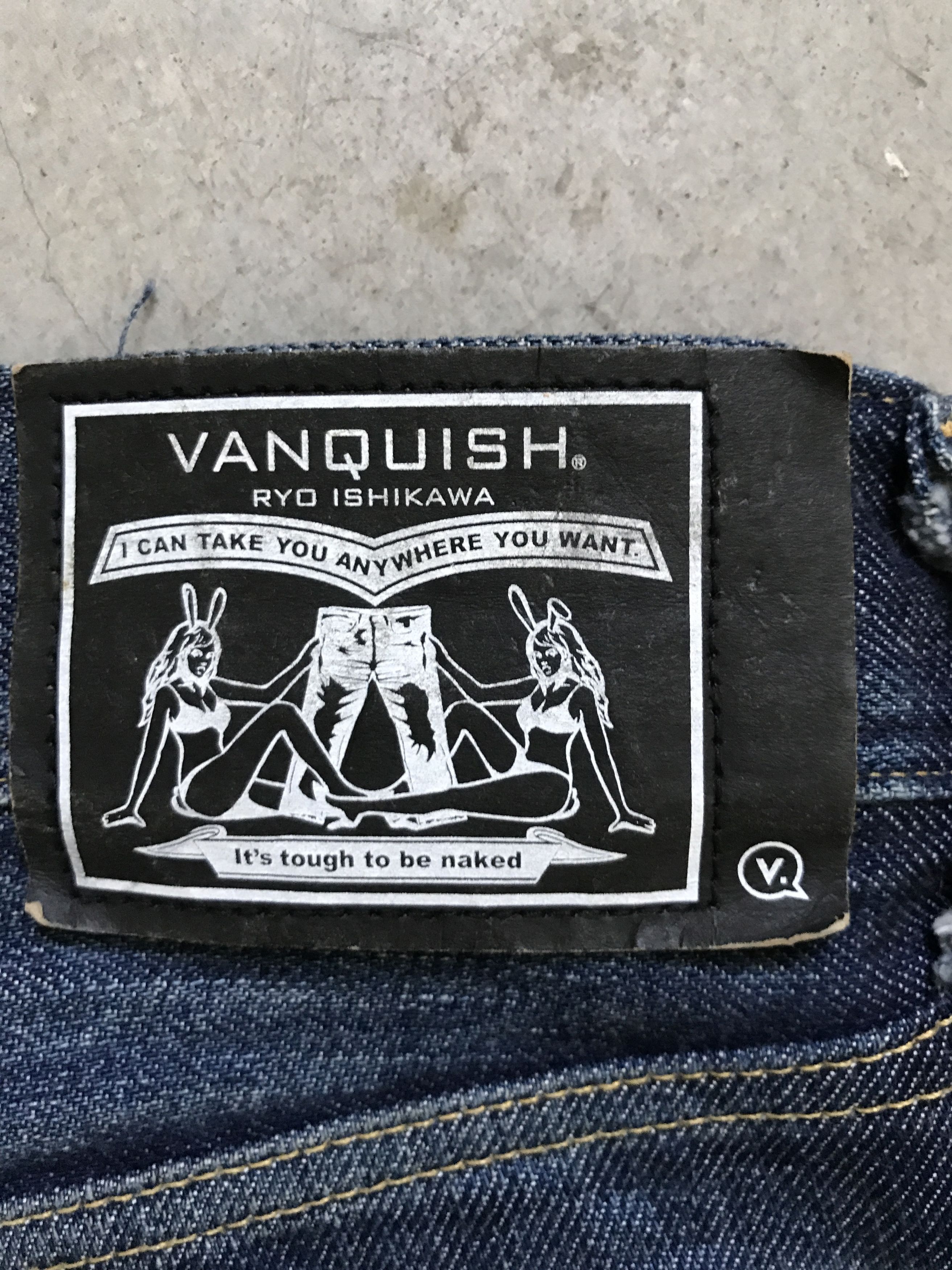 Designer D74 VANQUISH X RYO ISHIKAWA Japan Painter Distressed Denim Size US 32 / EU 48 - 14 Thumbnail