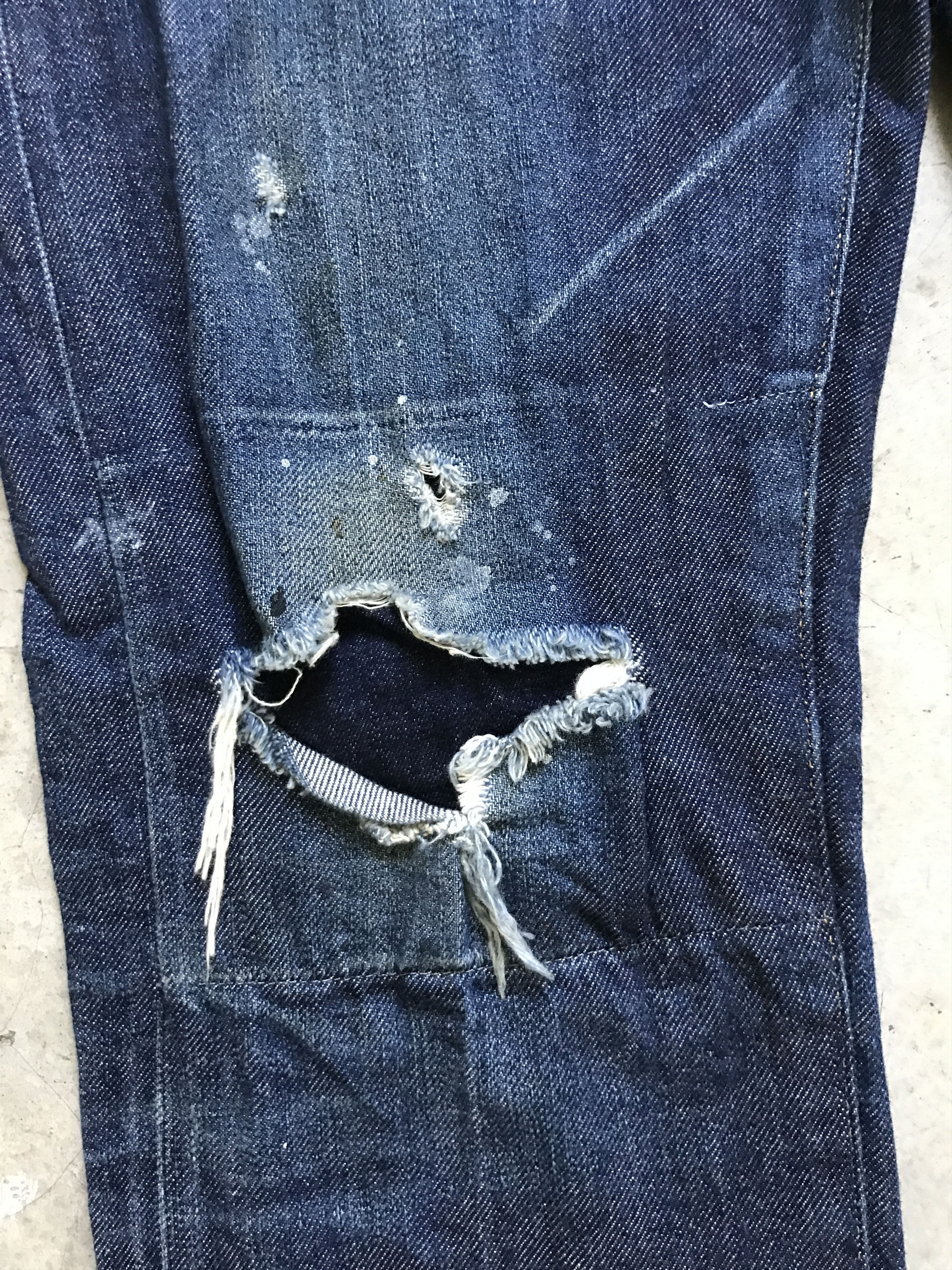 Designer D74 VANQUISH X RYO ISHIKAWA Japan Painter Distressed Denim Size US 32 / EU 48 - 5 Thumbnail