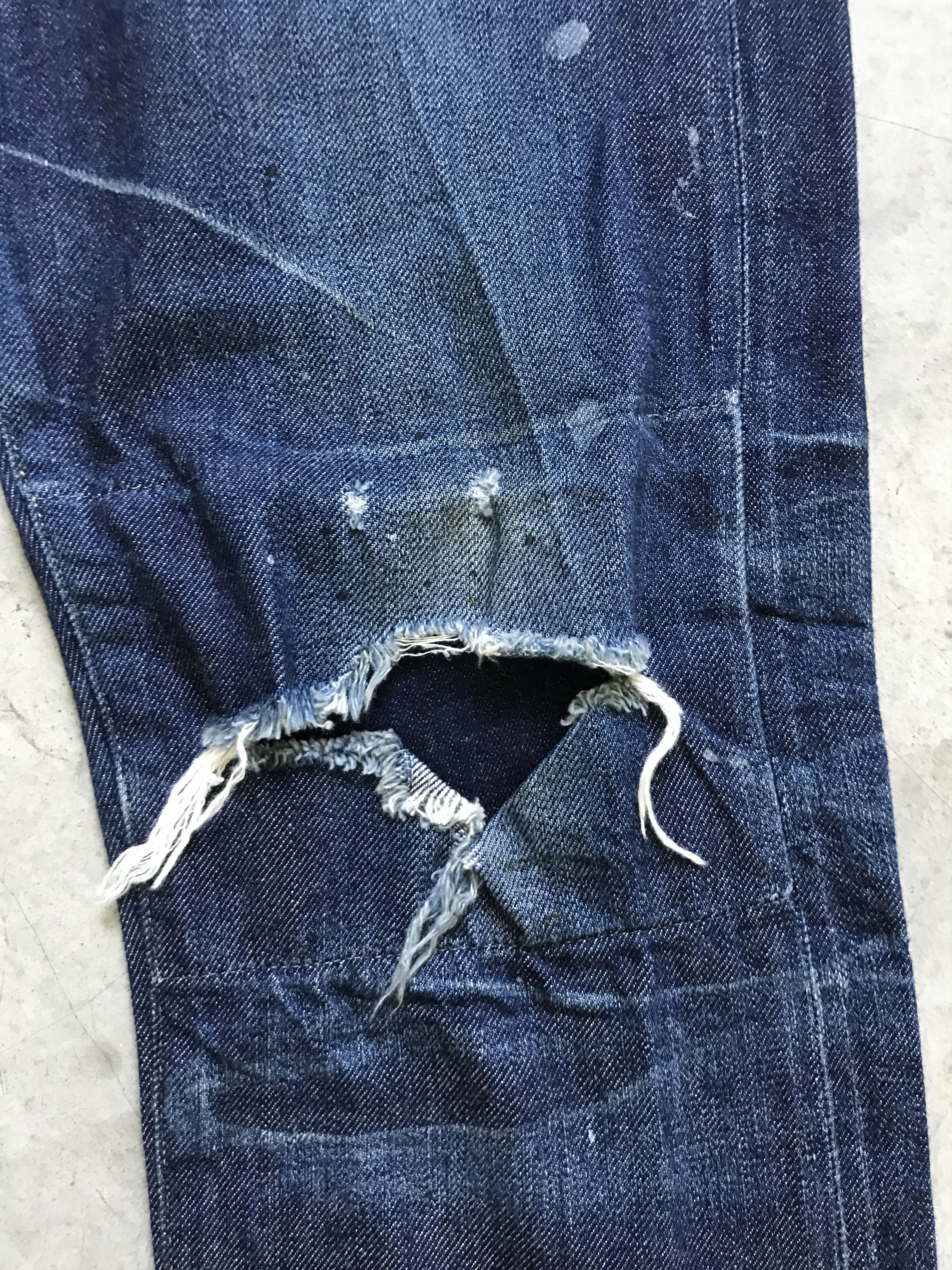 Designer D74 VANQUISH X RYO ISHIKAWA Japan Painter Distressed Denim Size US 32 / EU 48 - 6 Thumbnail