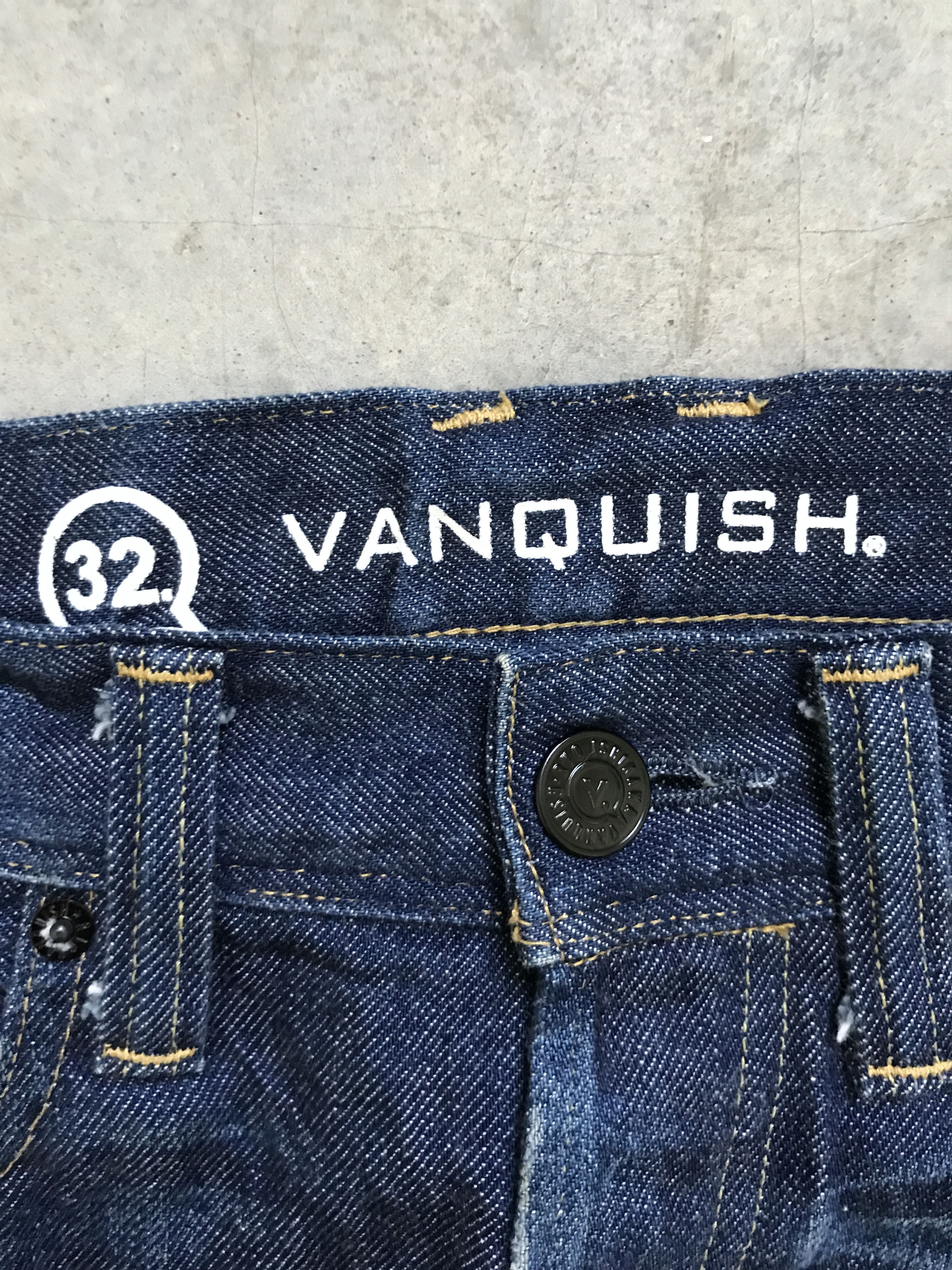 Designer D74 VANQUISH X RYO ISHIKAWA Japan Painter Distressed Denim Size US 32 / EU 48 - 8 Thumbnail