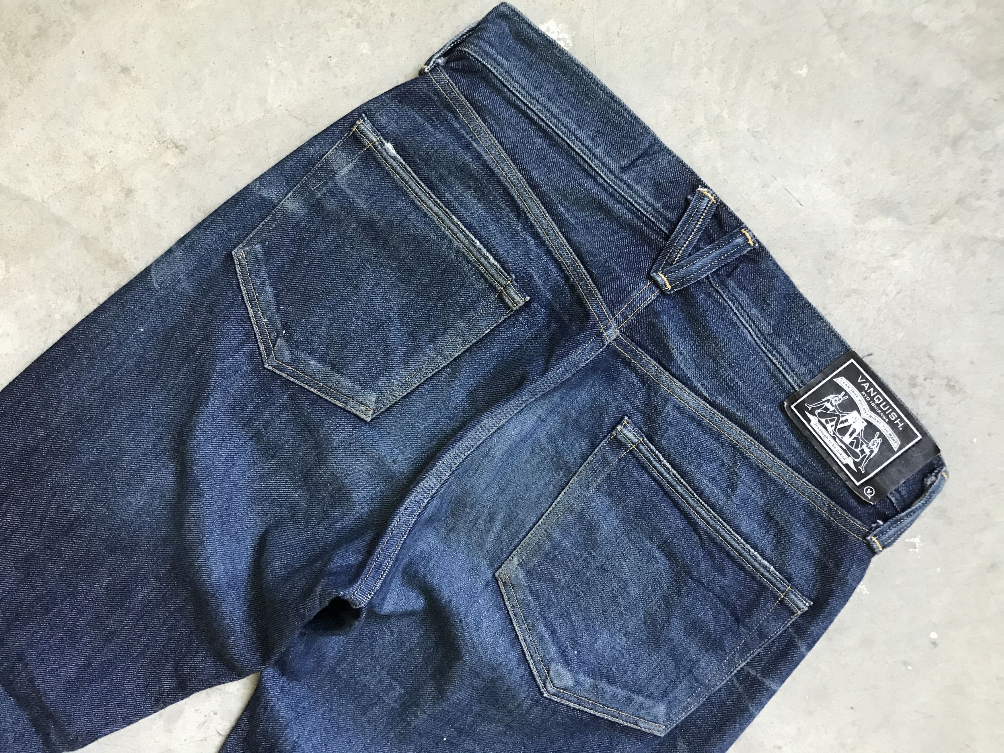 Designer D74 VANQUISH X RYO ISHIKAWA Japan Painter Distressed Denim Size US 32 / EU 48 - 11 Thumbnail