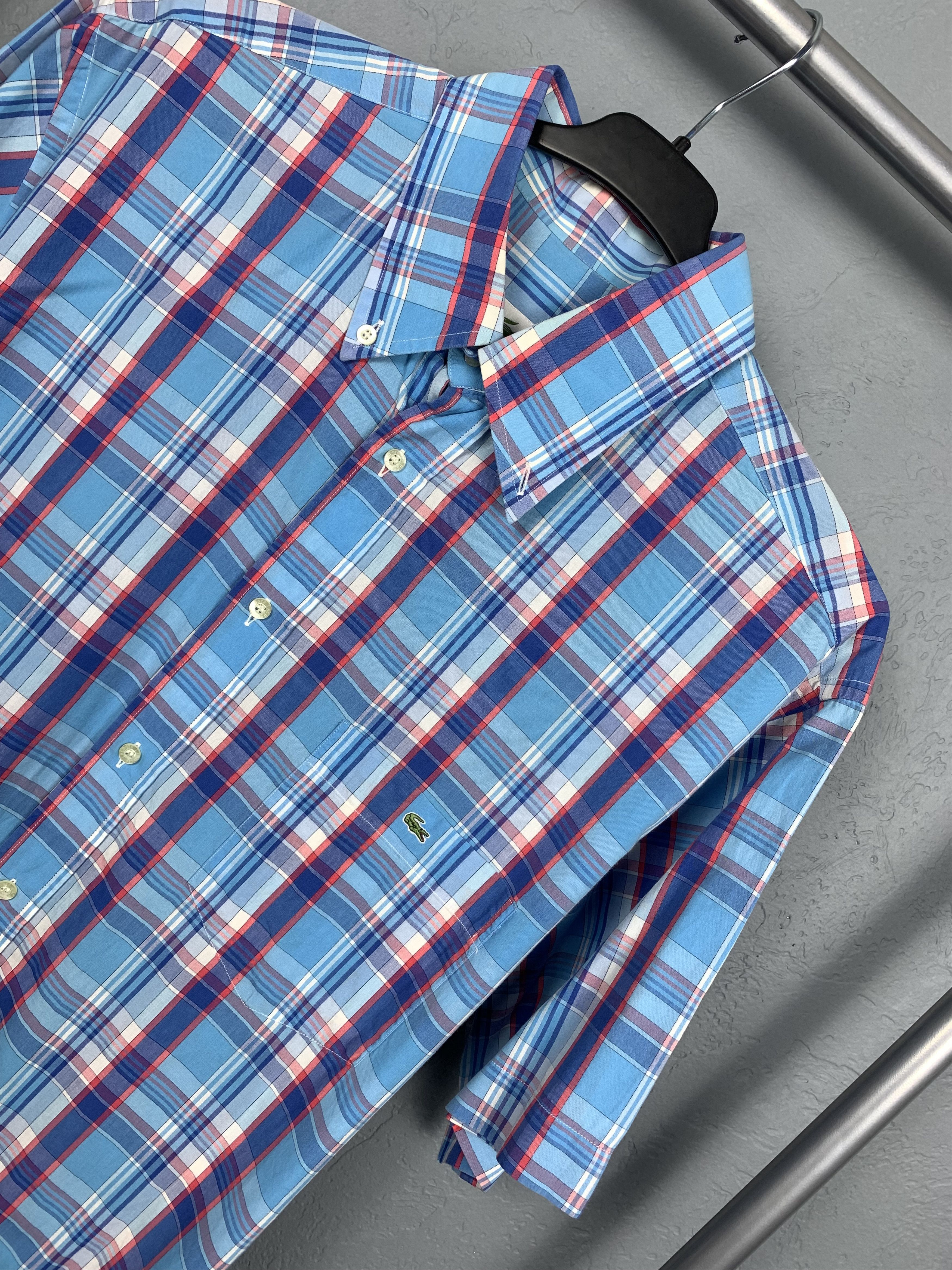 Lacoste Lacoste Mens Blue Short Sleeve Shirt Size US L / EU 52-54 / 3 - 2 Thumbnail