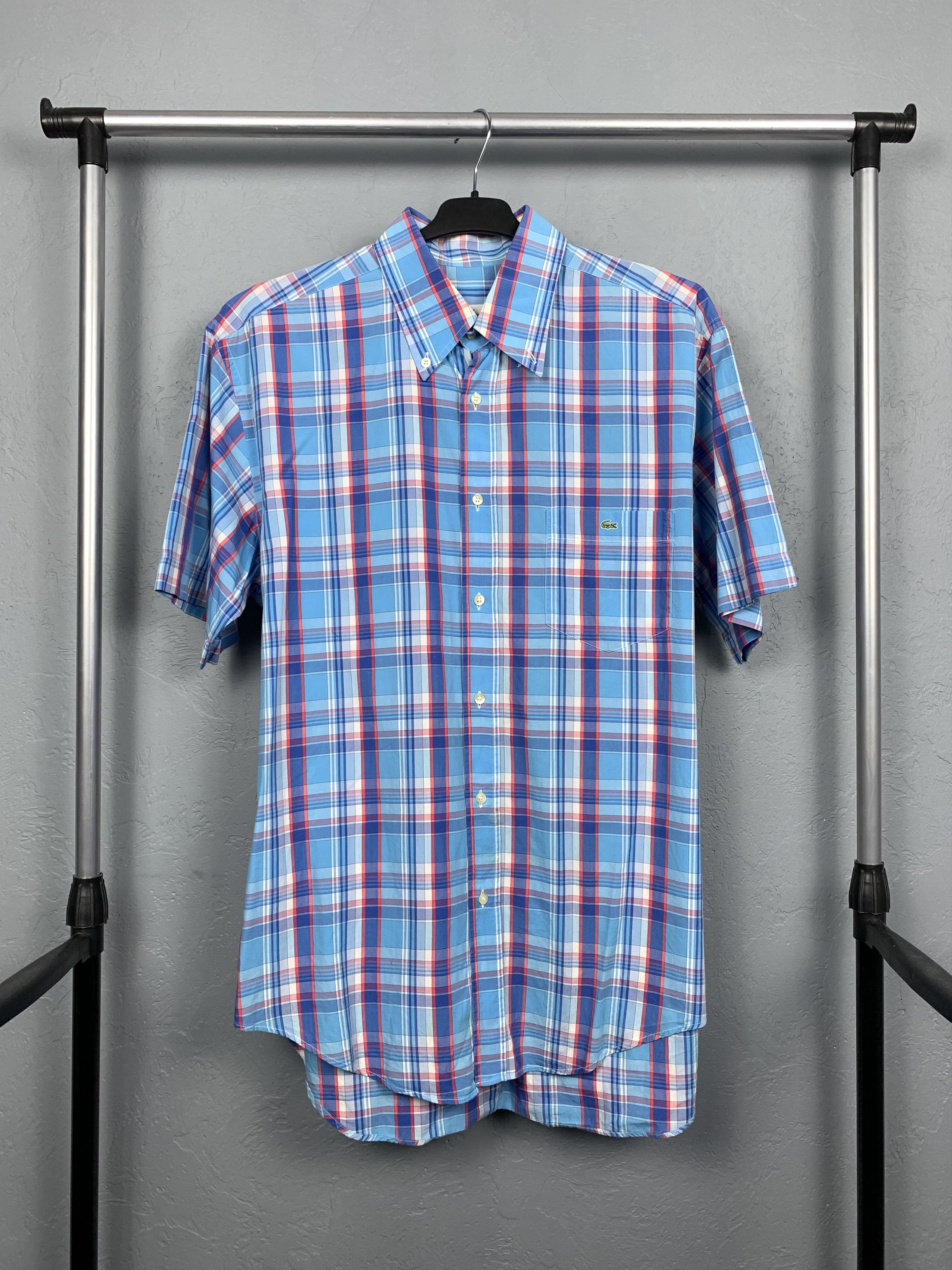 Lacoste Lacoste Mens Blue Short Sleeve Shirt Size US L / EU 52-54 / 3 - 1 Thumbnail