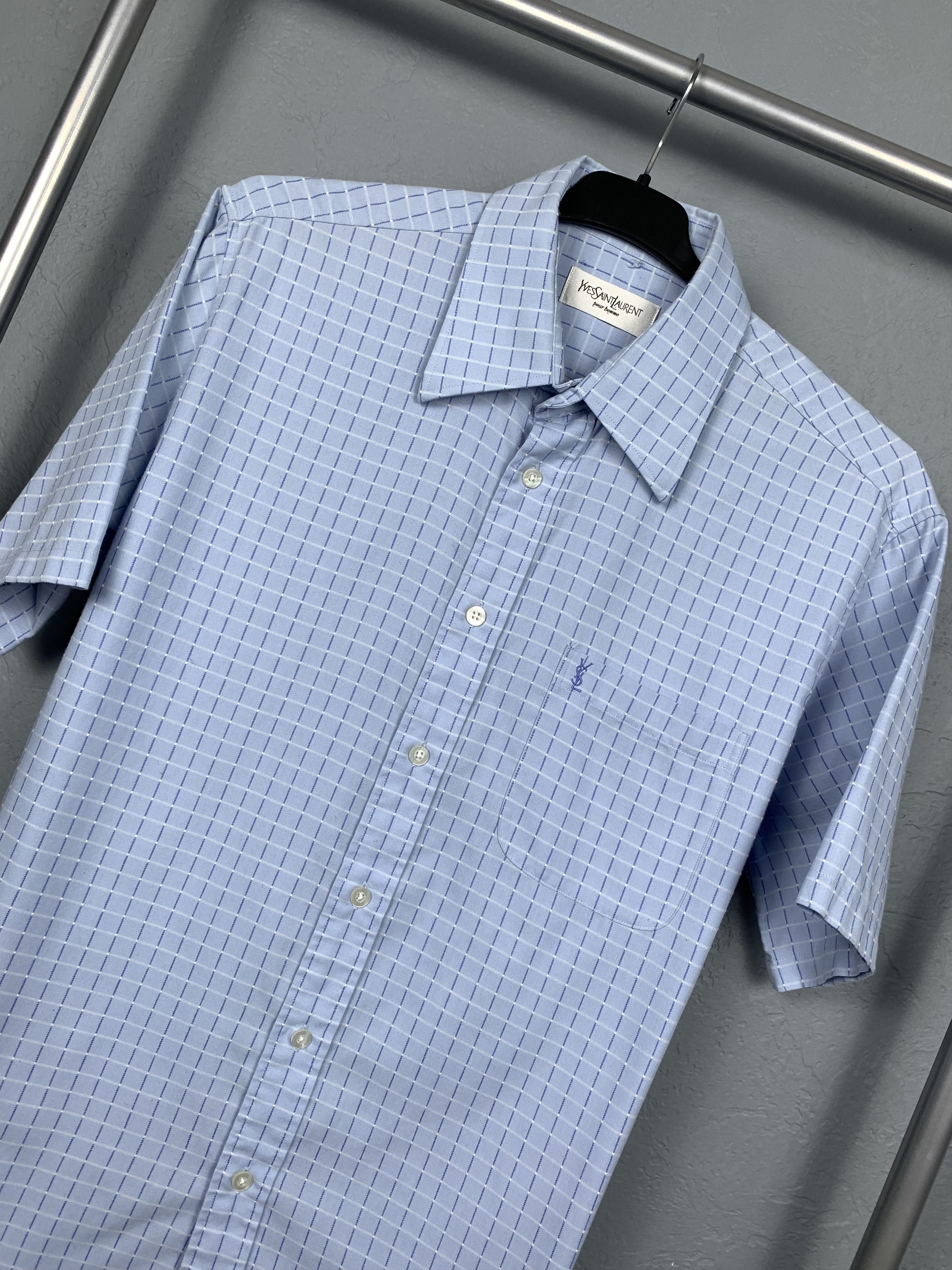 Yves Saint Laurent Yves Saint Laurent YSL mens short sleeve shirt Size US M / EU 48-50 / 2 - 2 Thumbnail
