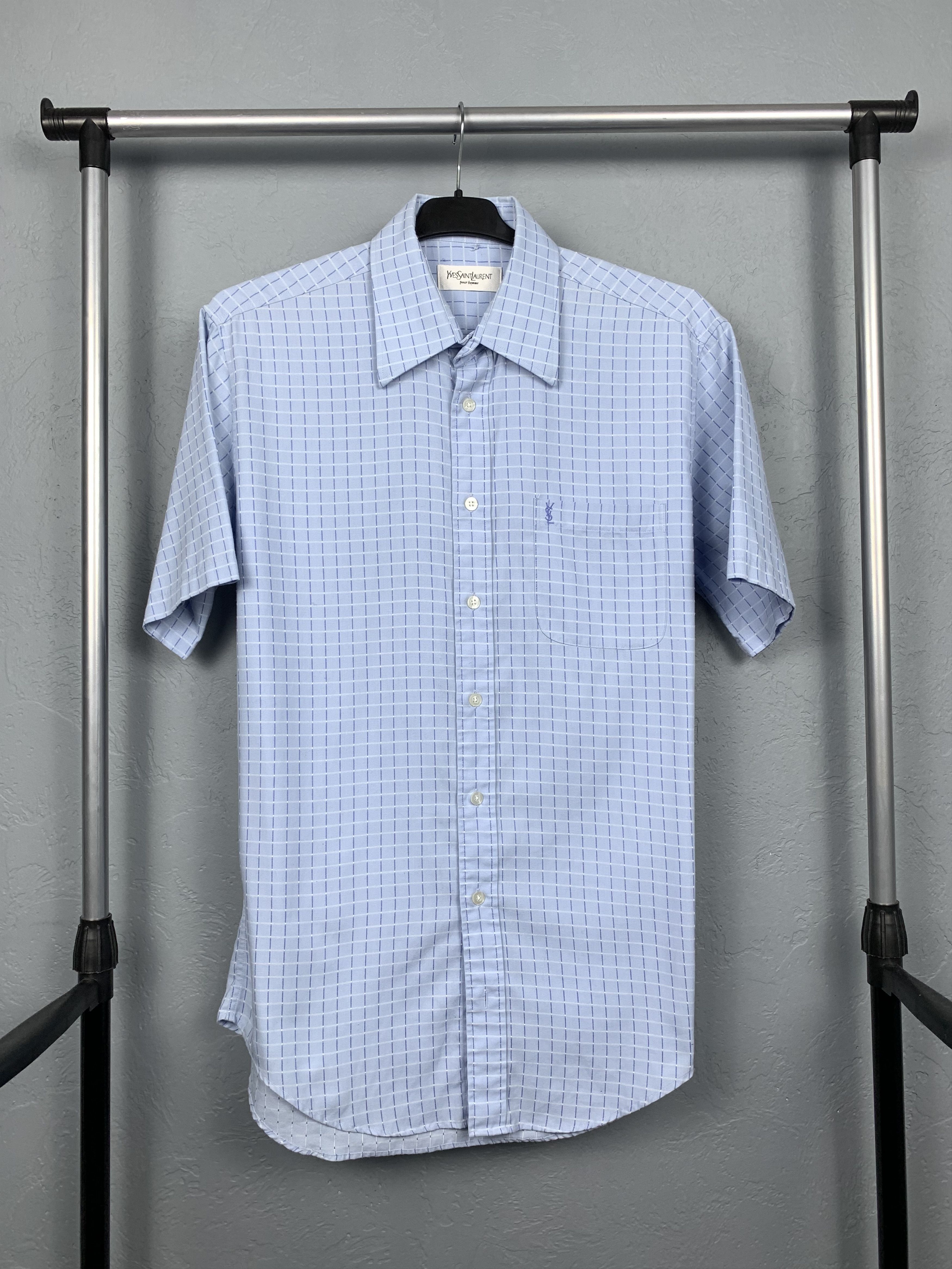 Yves Saint Laurent Yves Saint Laurent YSL mens short sleeve shirt Size US M / EU 48-50 / 2 - 1 Thumbnail