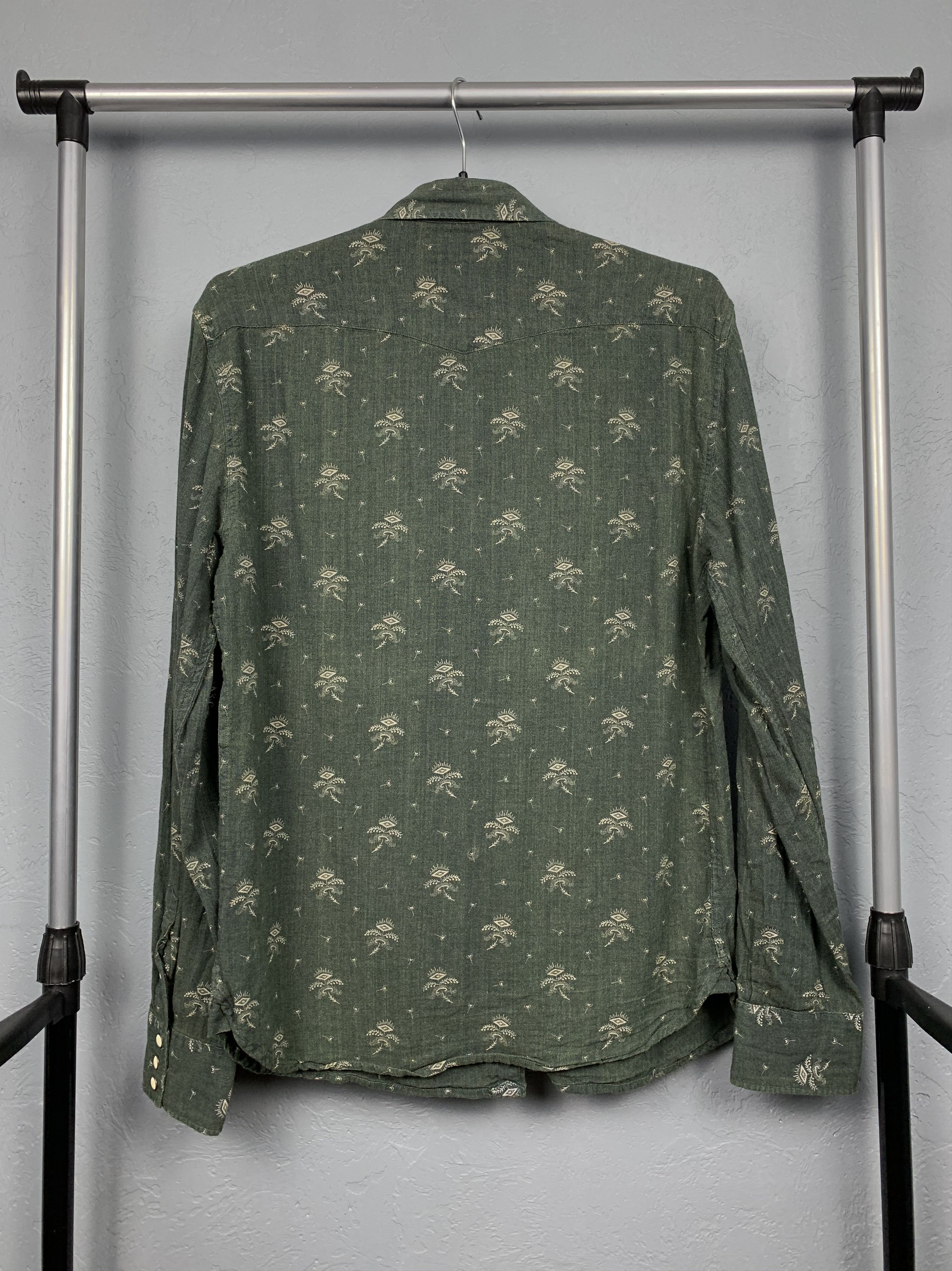 Allsaints All Saints Mens Printed Long Sleeve Shirt Size US M / EU 48-50 / 2 - 6 Thumbnail