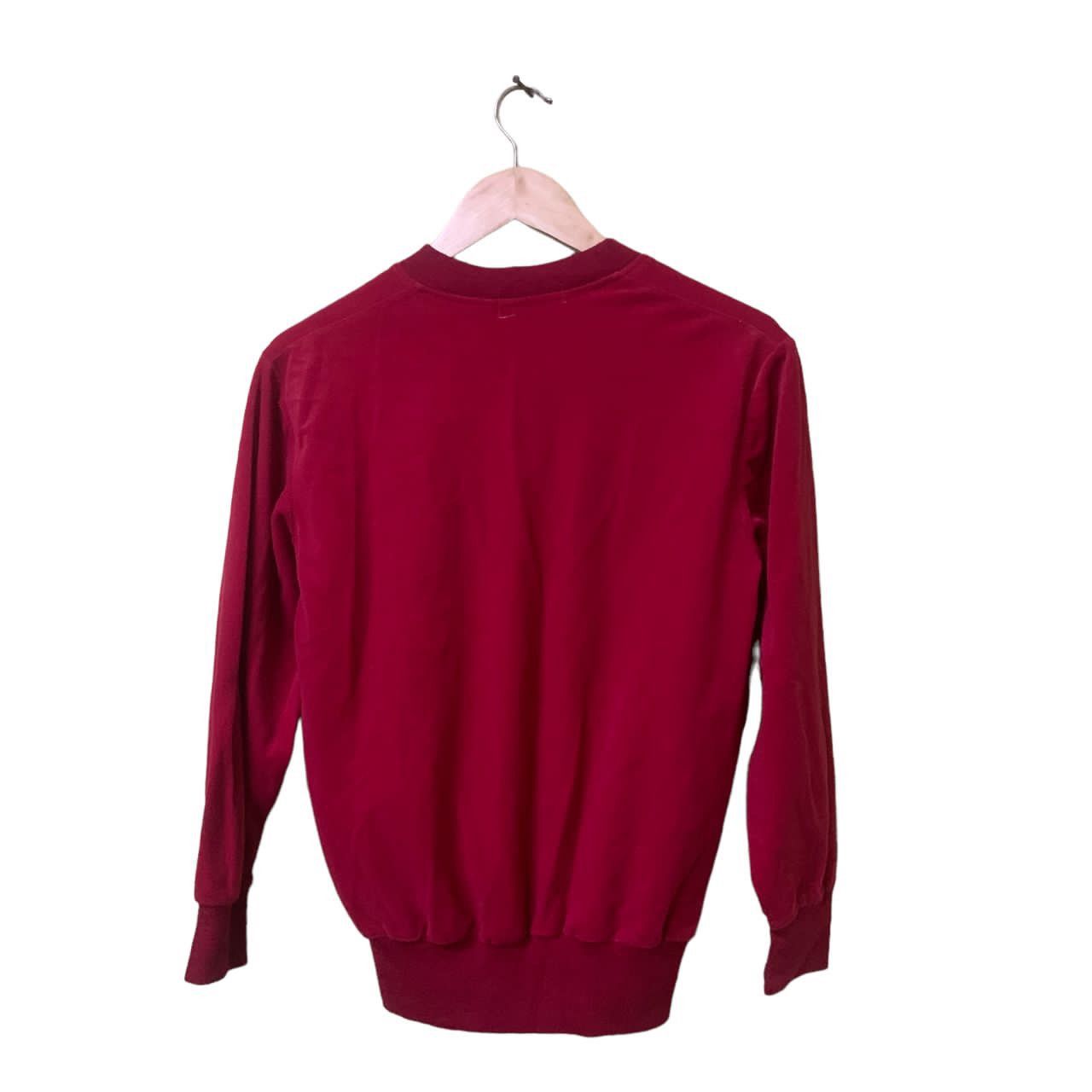 Lindbergh Lindbergh v neck velvet sweatshirt red color large Size L / US 10 / IT 46 - 2 Thumbnail