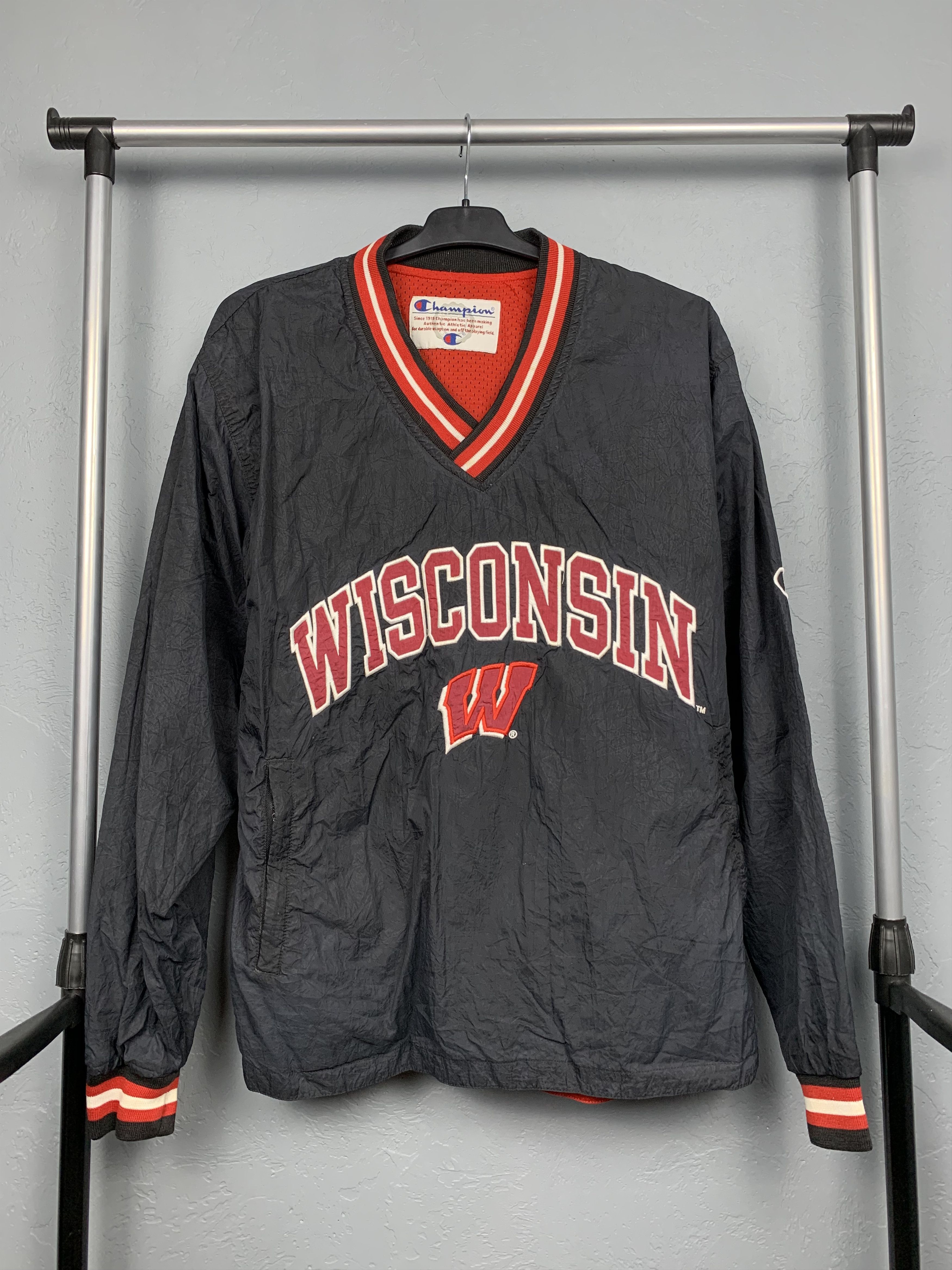 Champion × Vintage Champion Wisconsin Pullover Windbreaker Jacket Size US L / EU 52-54 / 3 - 1 Thumbnail