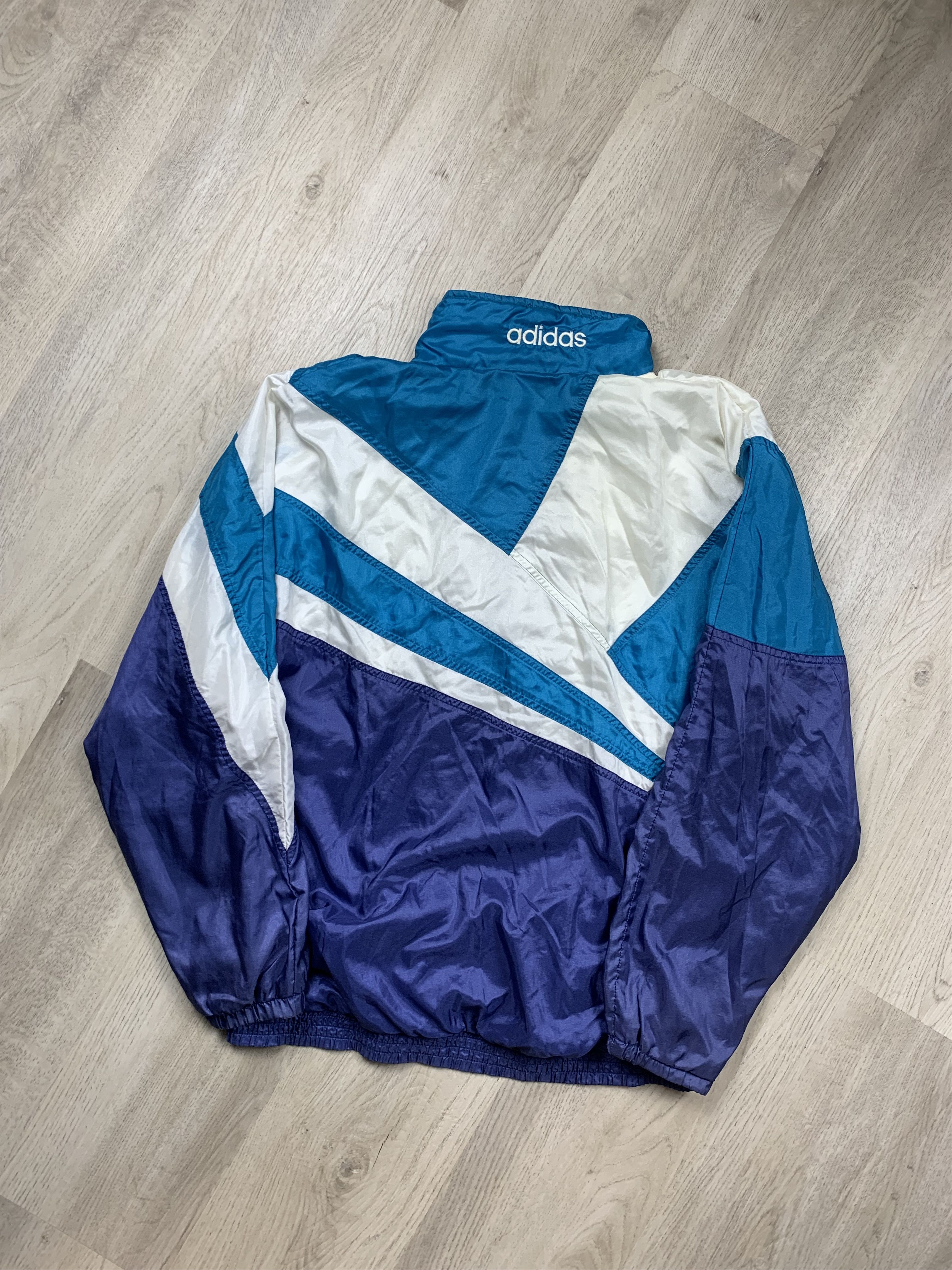 Adidas Adidas Vintage Mens Nylon Track Suit Jacket + Pants Drill Size US XL / EU 56 / 4 - 9 Thumbnail