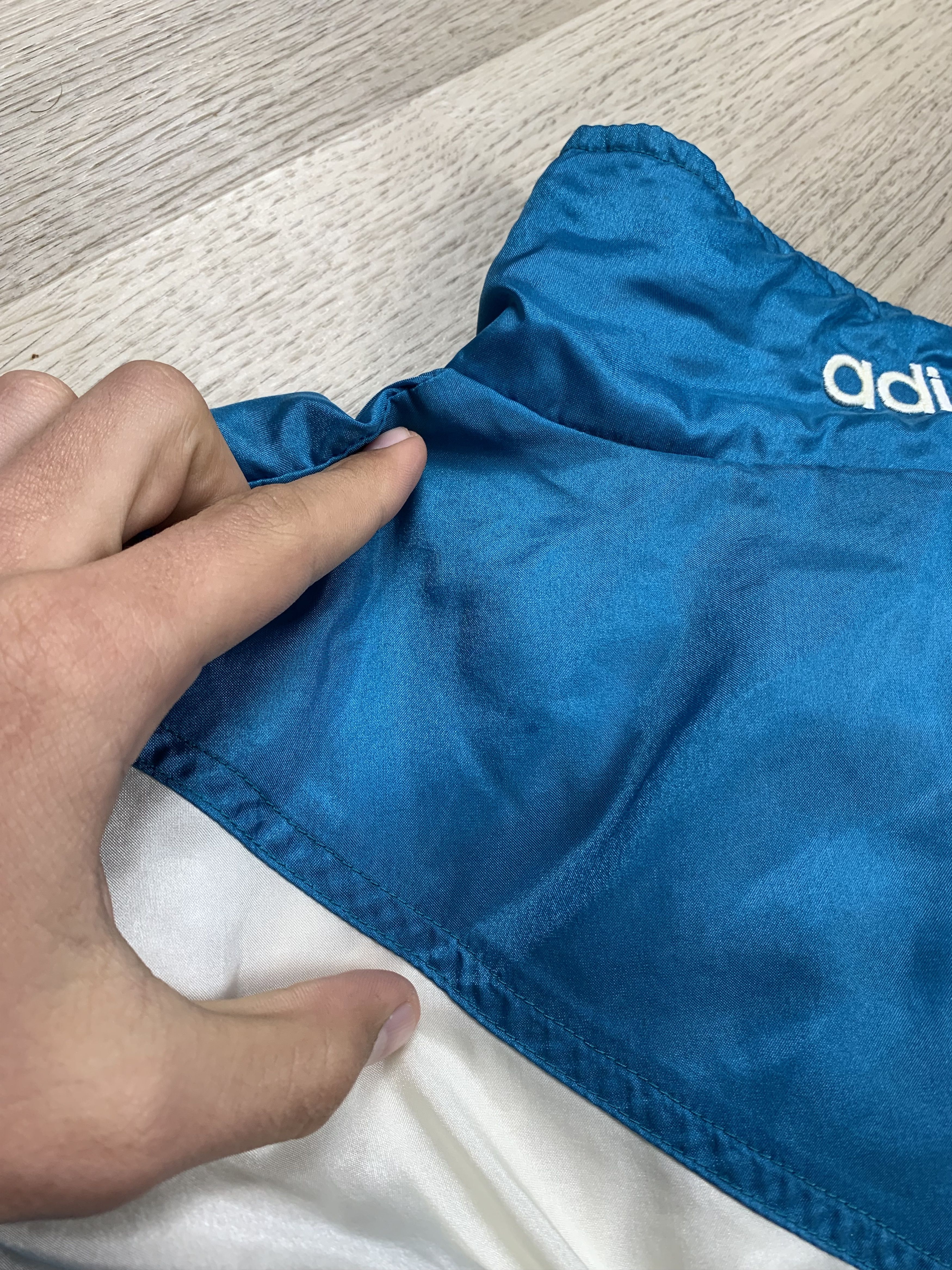 Adidas Adidas Vintage Mens Nylon Track Suit Jacket + Pants Drill Size US XL / EU 56 / 4 - 11 Thumbnail