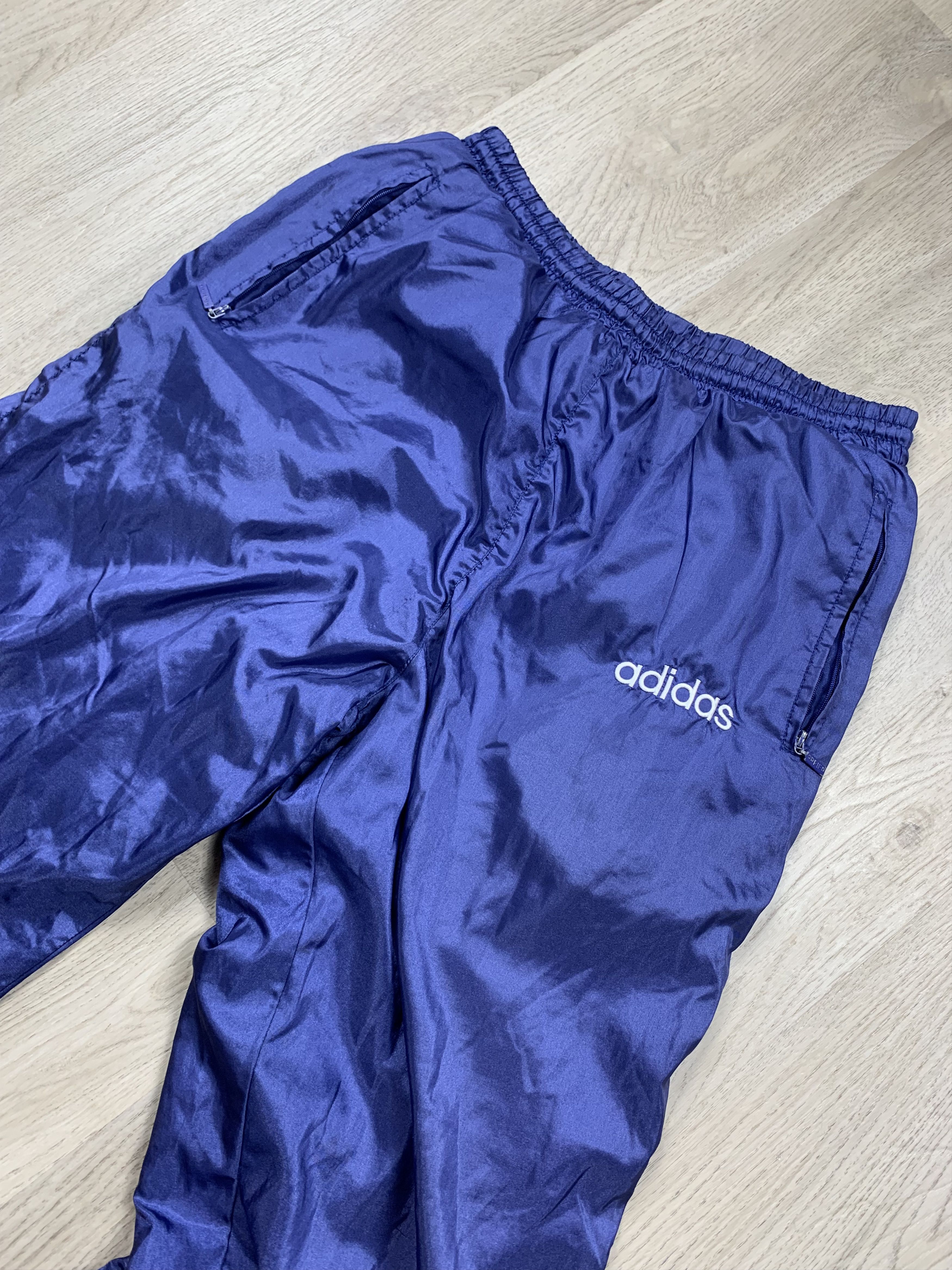 Adidas Adidas Vintage Mens Nylon Track Suit Jacket + Pants Drill Size US XL / EU 56 / 4 - 13 Thumbnail