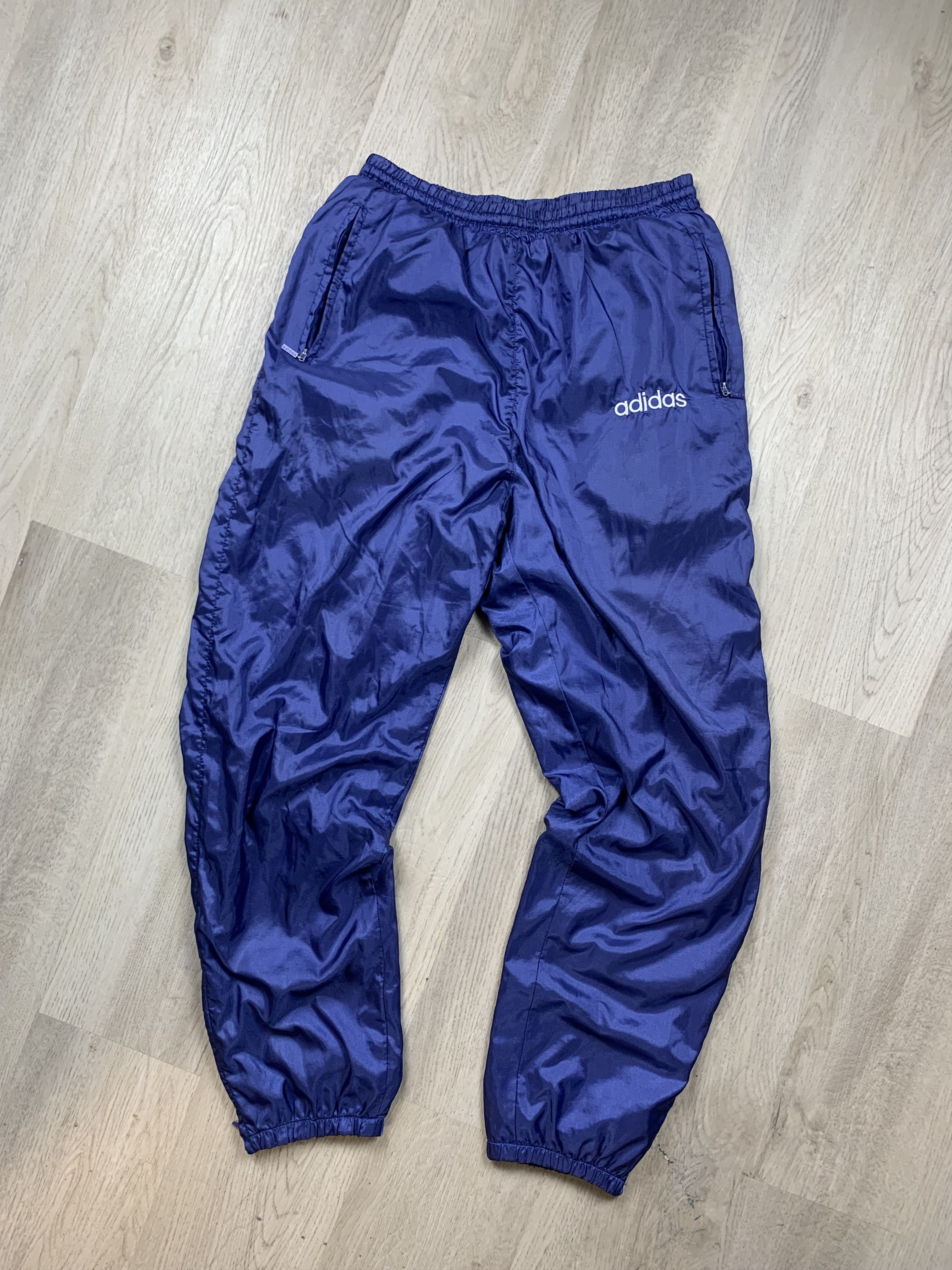 Adidas Adidas Vintage Mens Nylon Track Suit Jacket + Pants Drill Size US XL / EU 56 / 4 - 12 Thumbnail
