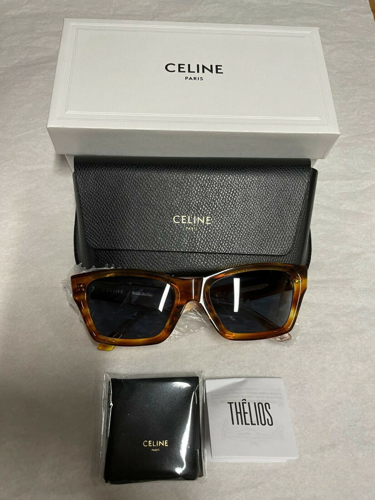 Celine CELINE CL40053i 56V 58MM Adjusted Fit Rectangular Sunglasses Size ONE SIZE - 8 Thumbnail