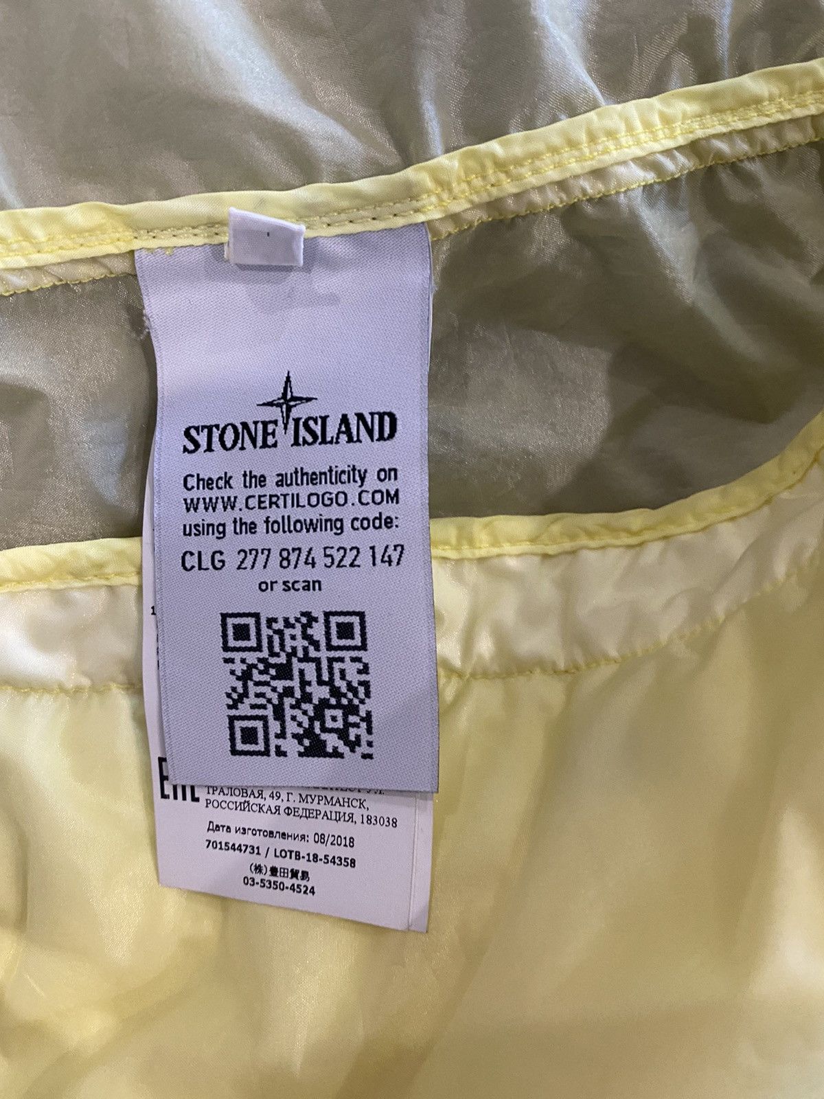 Stone Island Stone Island Lamy Velour Lemon Yellow Jacket Size US XXL / EU 58 / 5 - 3 Thumbnail