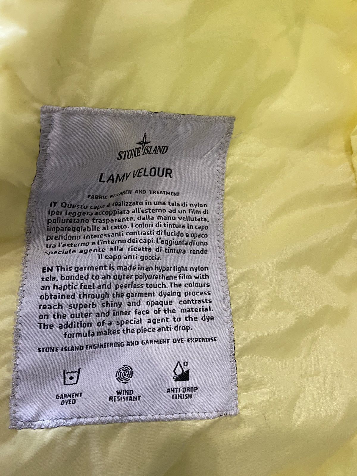 Stone Island Stone Island Lamy Velour Lemon Yellow Jacket Size US XXL / EU 58 / 5 - 4 Thumbnail