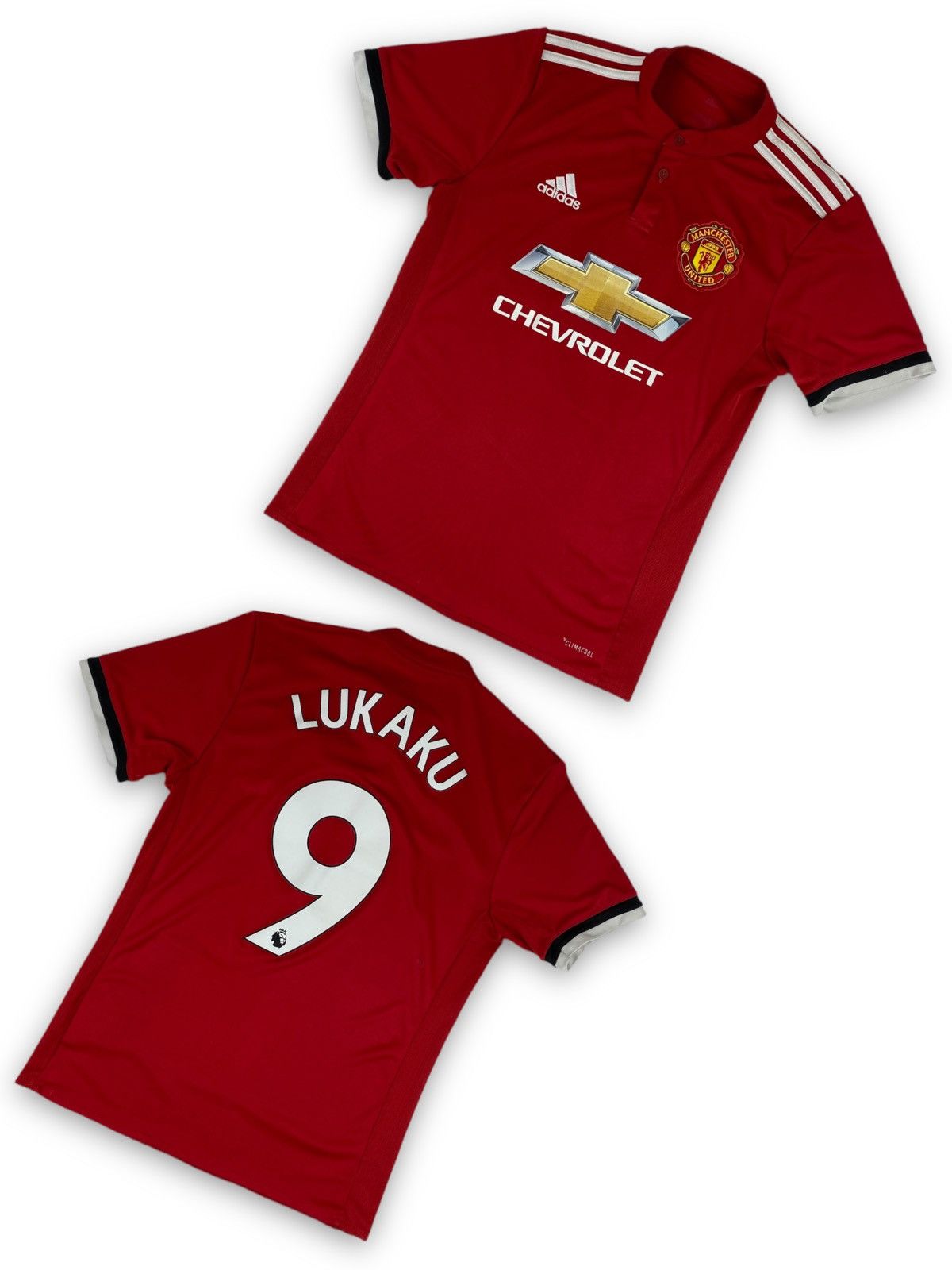 Adidas Adidas Manchester United 2017 2018 Lukaku Home Jersey Size US S / EU 44-46 / 1 - 2 Thumbnail