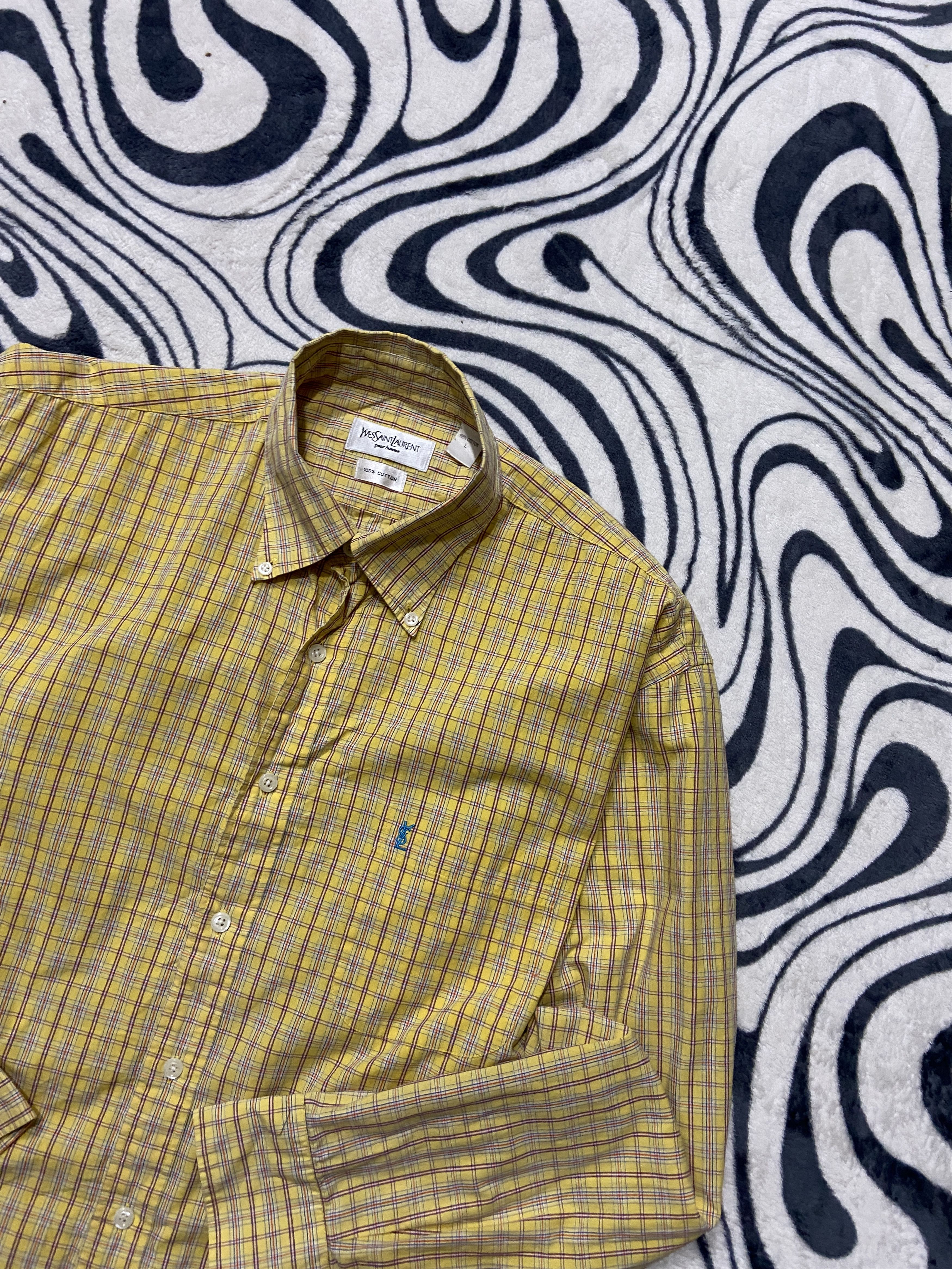 Yves Saint Laurent Yves Saint Laurent YSL Mens Long Sleeve Shirt Size US XL / EU 56 / 4 - 2 Thumbnail