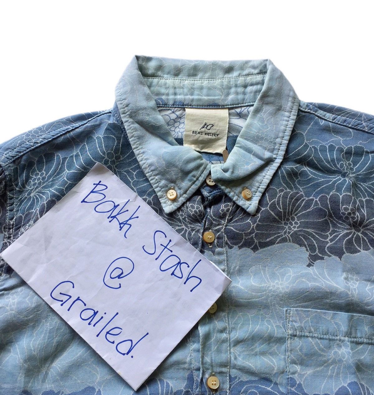 Remi Relief Vintage Japanese Esque Printed Pull over shirt Size US L / EU 52-54 / 3 - 2 Thumbnail