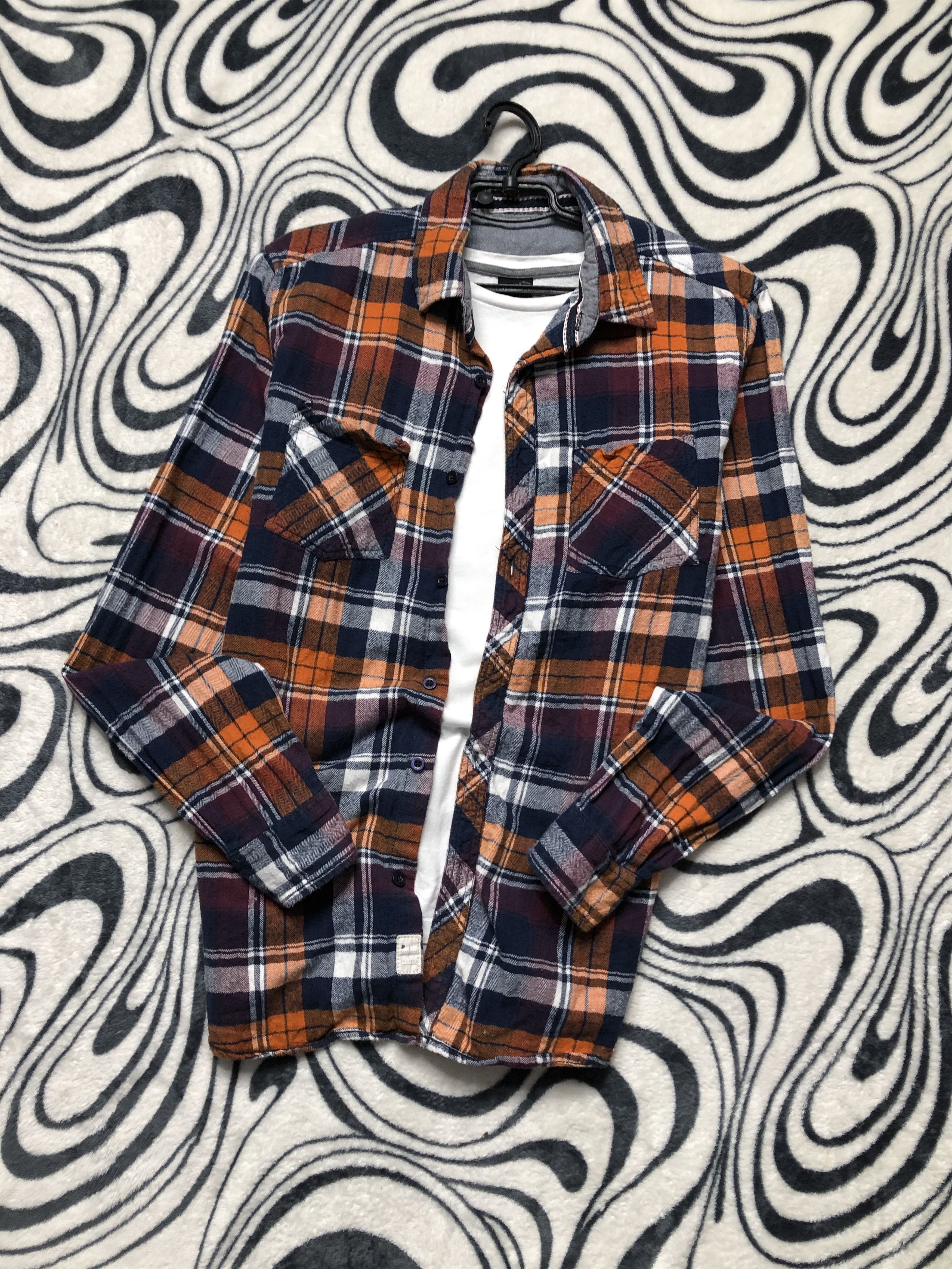 Flannel × Vintage Vintage Mens Flannel Plaid Shirt Travis style Size US M / EU 48-50 / 2 - 1 Thumbnail