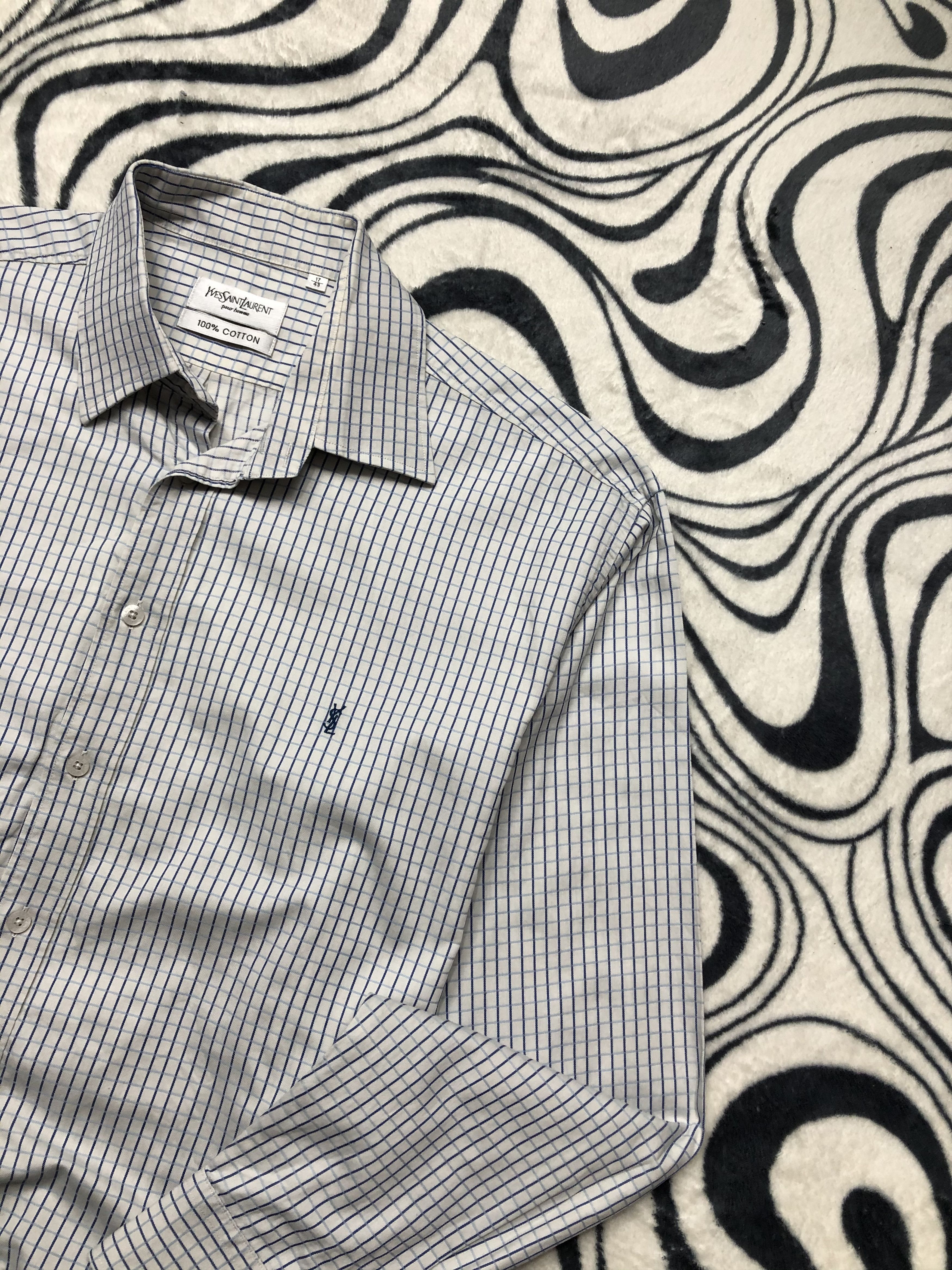 Yves Saint Laurent Yves Saint Laurent YSL Mens Long Sleeve Shirt Size US XL / EU 56 / 4 - 2 Thumbnail