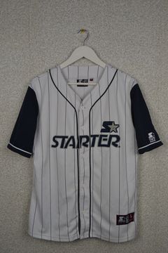 Asphalt Legend Baseball Style Jersey Size Large Silver / Black RAIDERS  Starter