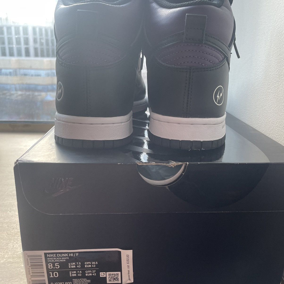Fragment Design × Nike Fragment Nike Dunk Hi Size US 8.5 / EU 41-42 - 5 Thumbnail