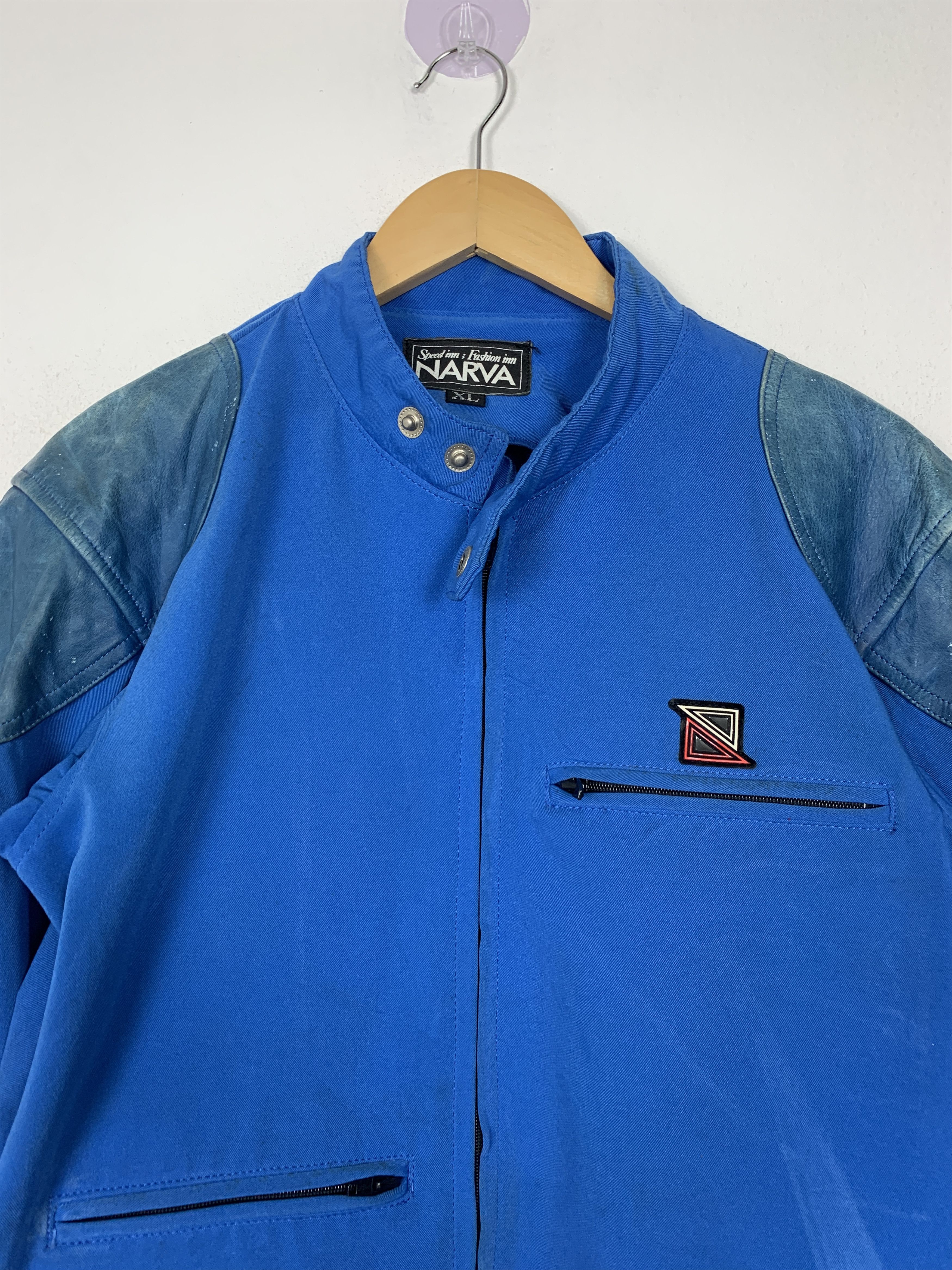 Vintage Vintage 90s NARVA Cotton and Leather Rider Jacket J1414 Size US S / EU 44-46 / 1 - 2 Thumbnail