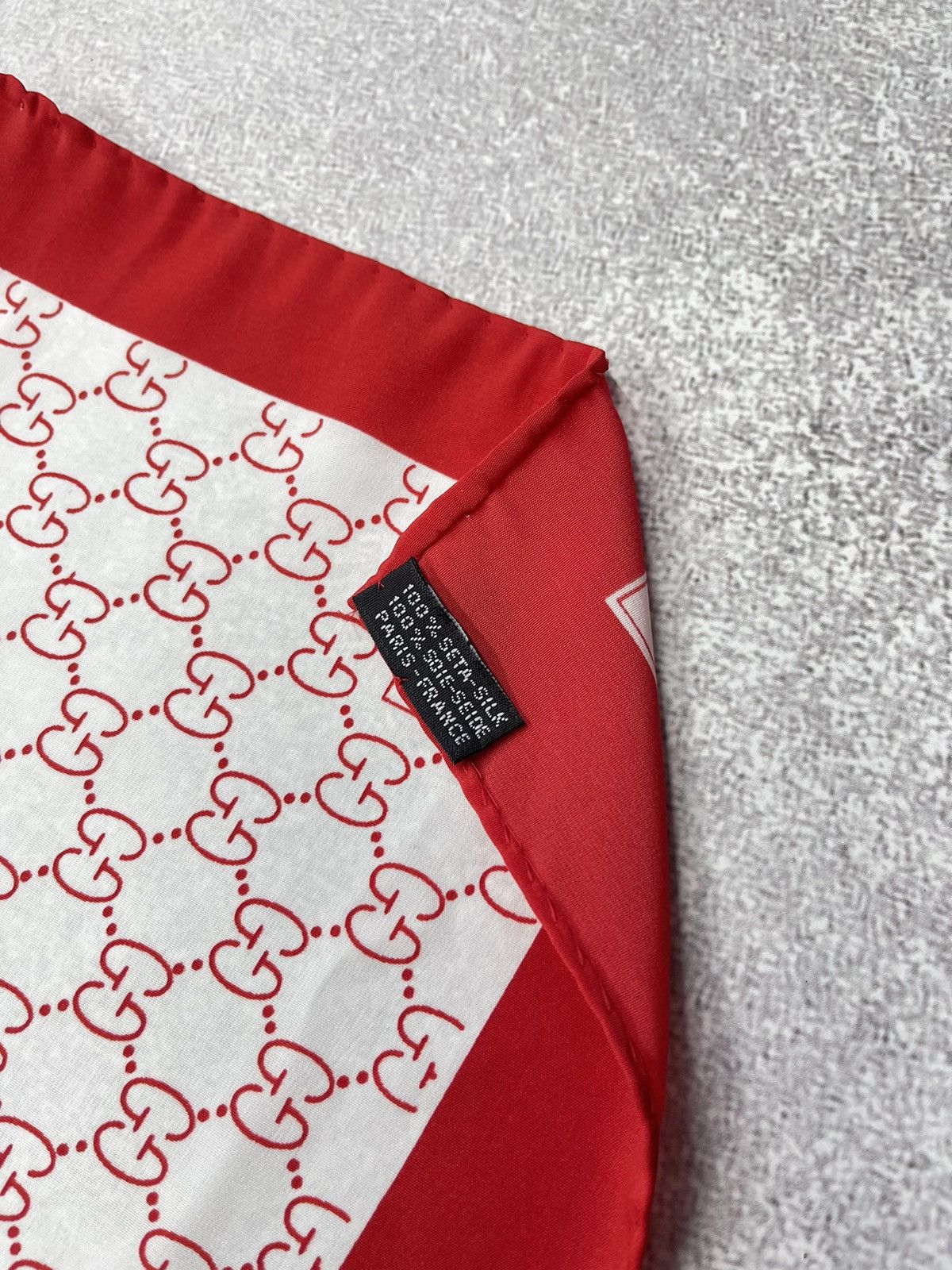 Designer × Gucci × Vintage Gucci Monogram Silk Handkerchief Scarf Vintage Y2K Size ONE SIZE - 8 Thumbnail