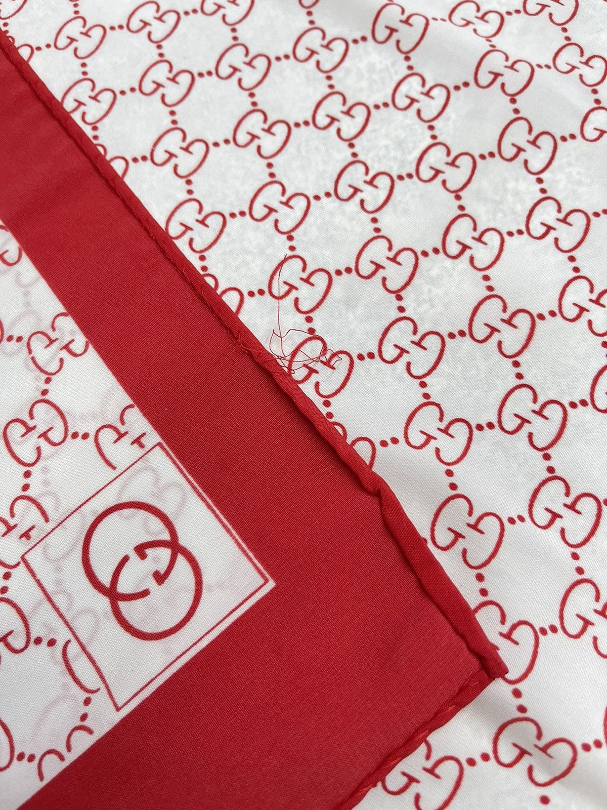 Designer × Gucci × Vintage Gucci Monogram Silk Handkerchief Scarf Vintage Y2K Size ONE SIZE - 7 Thumbnail