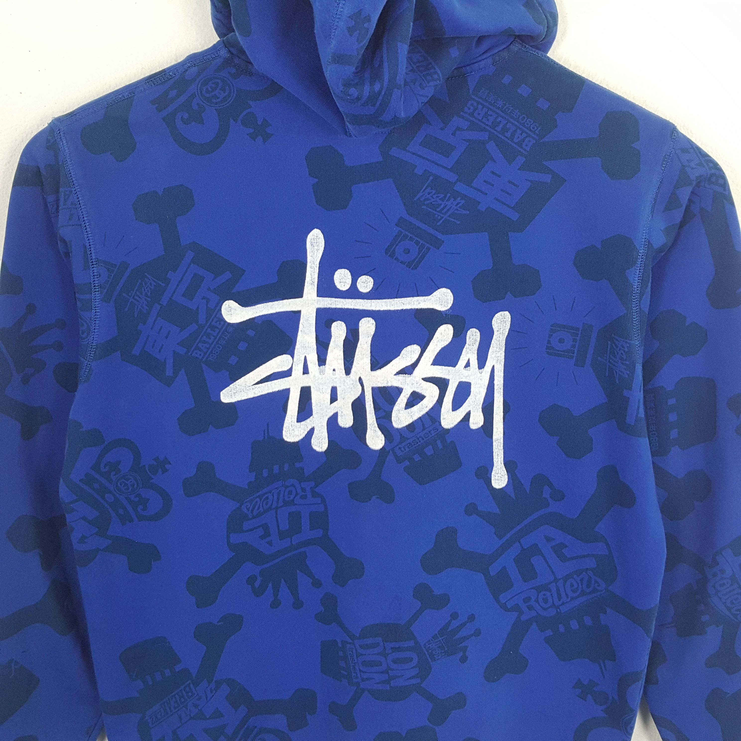 Vintage STUSSY Streetwear Overprint Custom Style Hoodies cp2