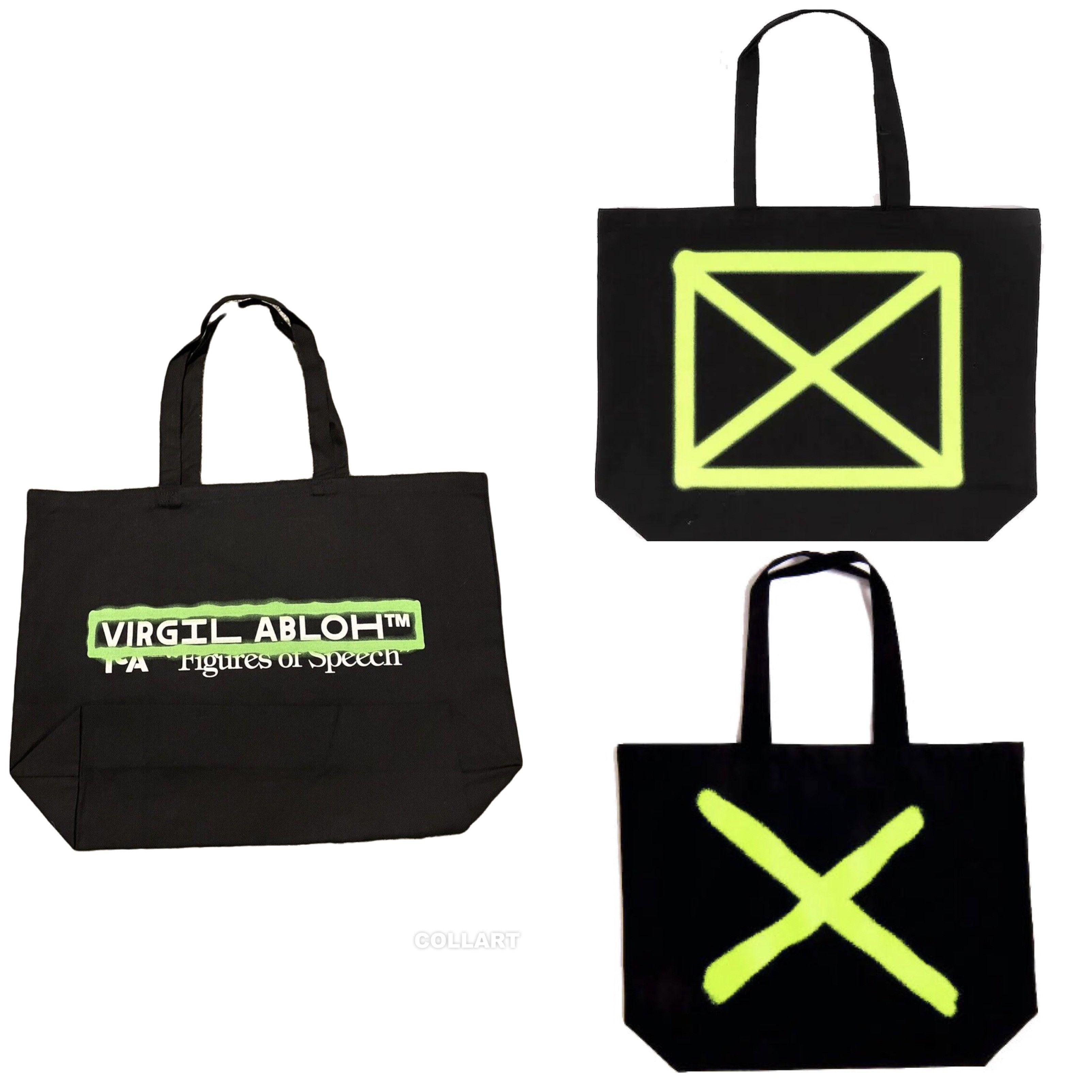 image of Virgil Abloh Ica "abloh" Tote - Set Of 3 (1 Of 150) in Black, Men's
