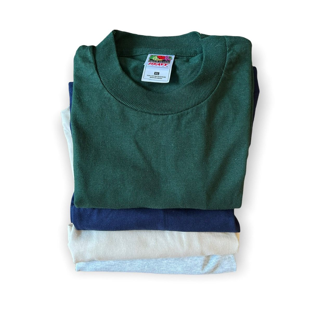 Fruit Of The Loom × Vintage Vintage 90s FOTL 4PACK Mixed Blank Tee Bundle Deadstock NOS Size US XL / EU 56 / 4 - 1 Thumbnail