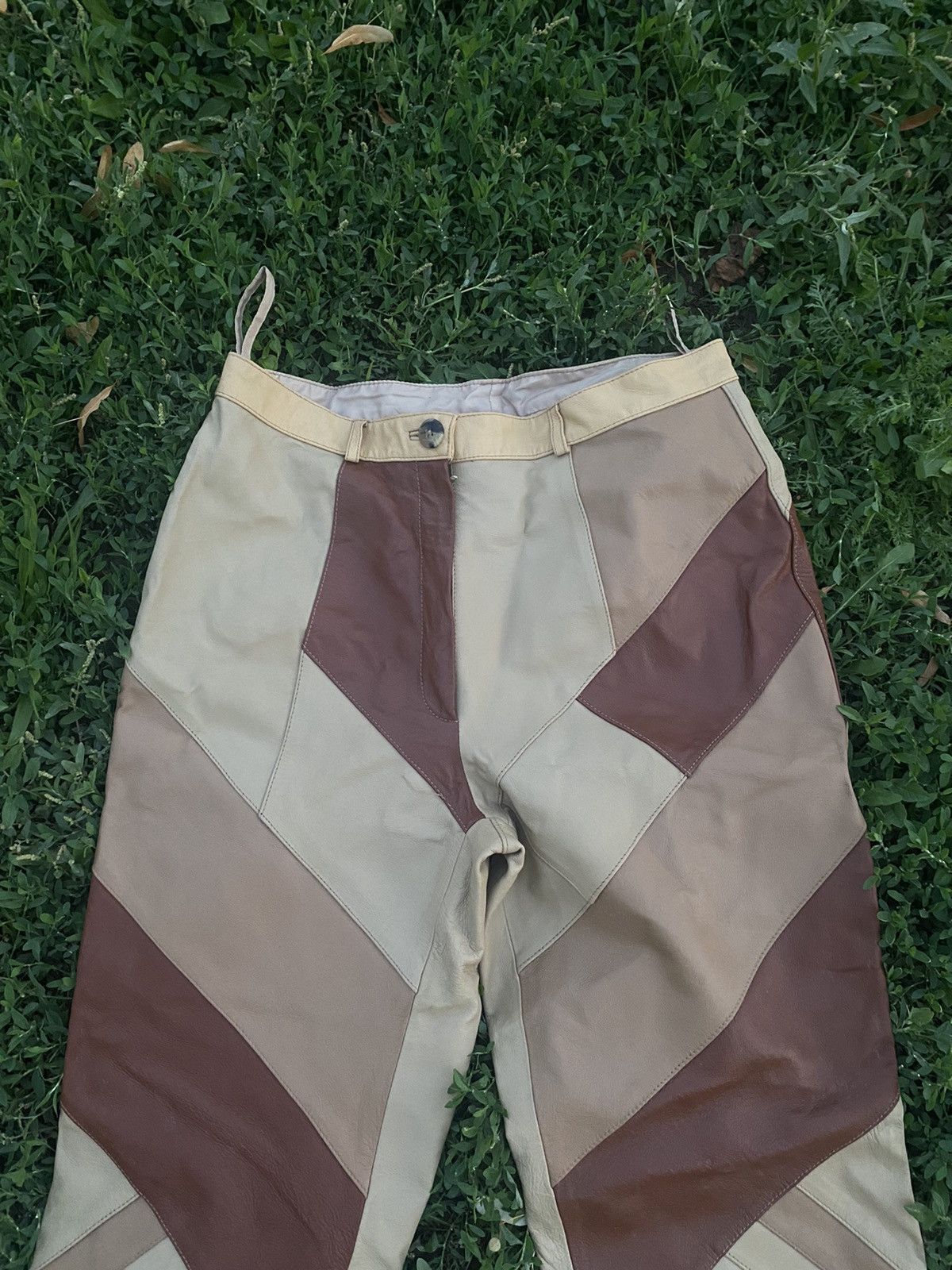 Leather × Vintage Vintage 90s Leather pants streetwear Japanese style Size 27" / US 4 / IT 40 - 2 Thumbnail