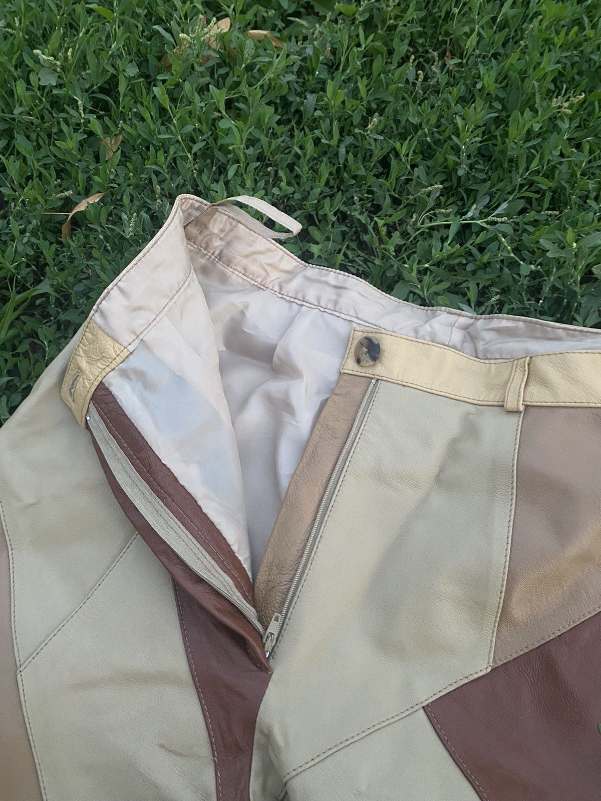 Leather × Vintage Vintage 90s Leather pants streetwear Japanese style Size 27" / US 4 / IT 40 - 4 Thumbnail