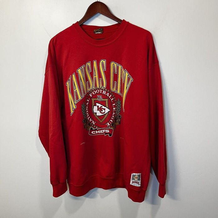 Vintage Vintage 90s Nutmeg NFL Kansas City Chiefs Crewneck Sweater ...