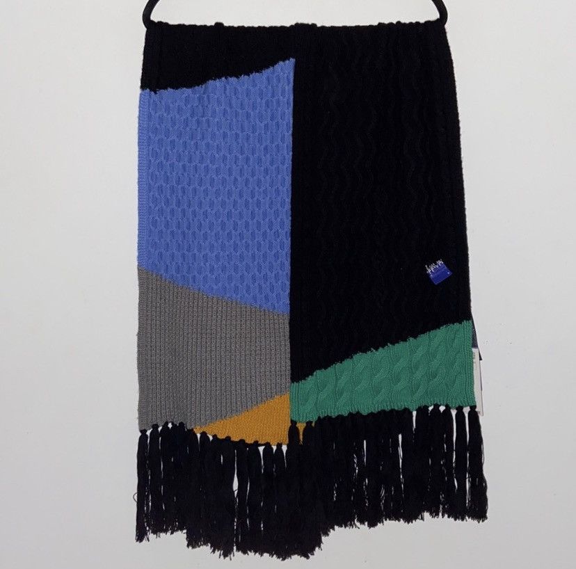 Ader Error x Zara Wool colorblock pattern Scarf NWT OS UNI