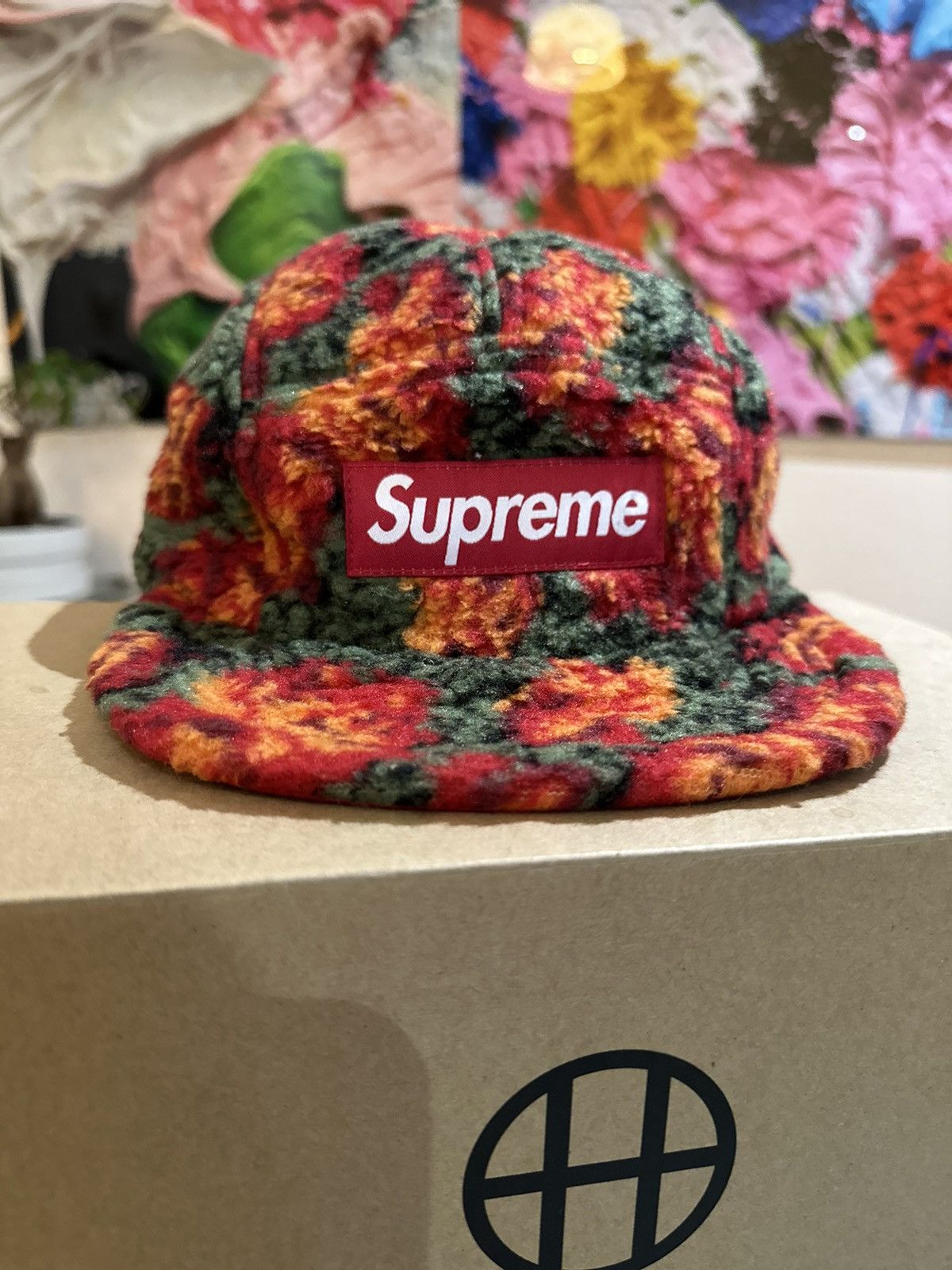 Supreme Supreme Roses Sherpa Fleece Earflap Camp Hat | Grailed