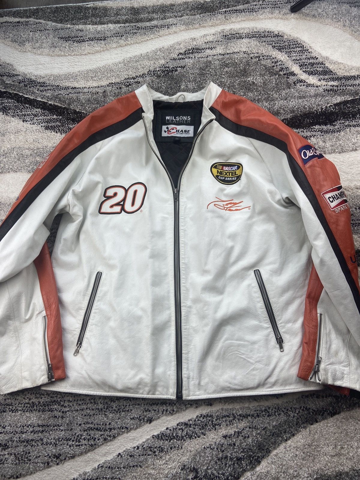Chase Authentics Vintage Wilsons Leather Vintage Wilson Leather NASCAR Home Depot racing jacket Grailed