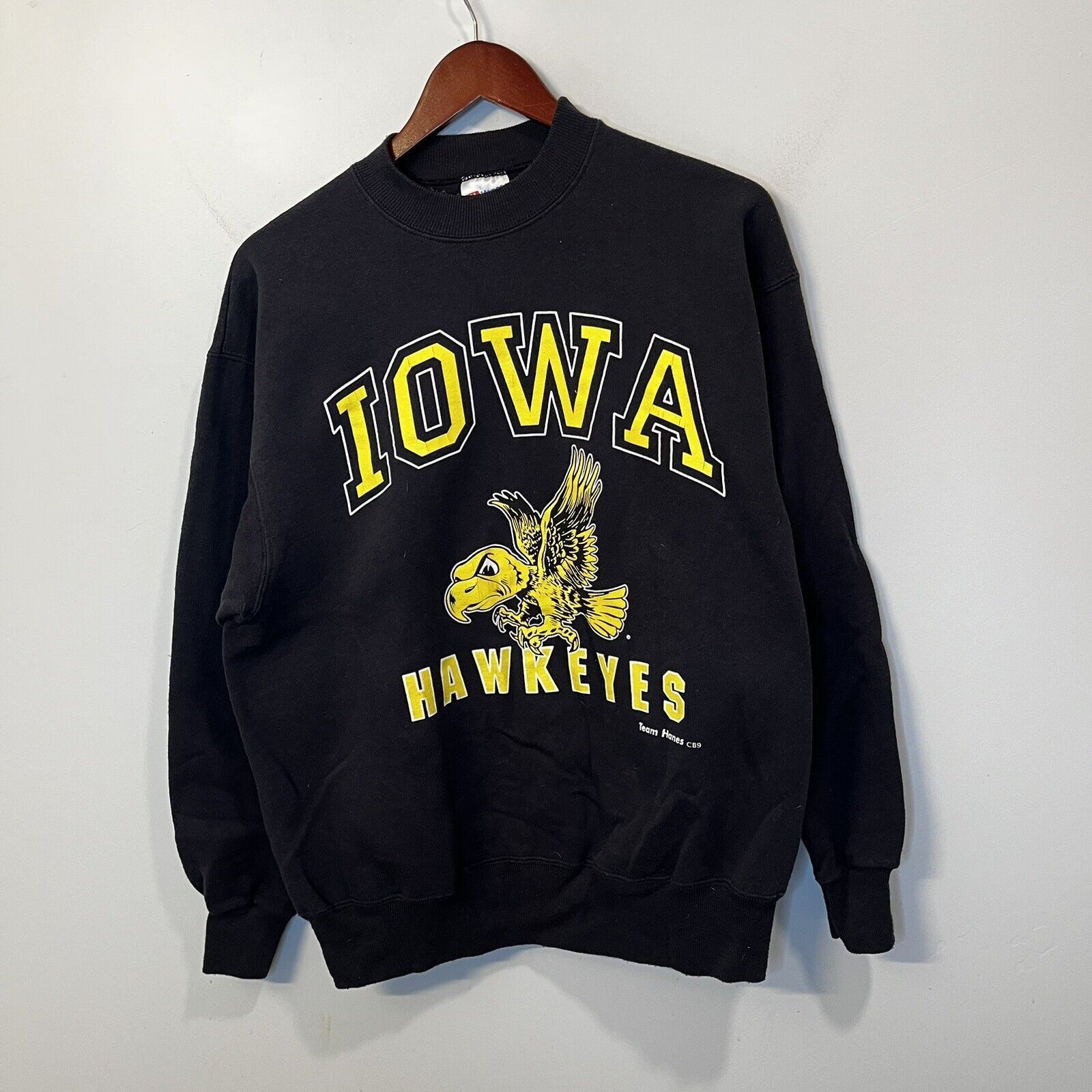 Vintage vtg 90s University of Iowa Hawkeyes College Crewneck Sweater ...