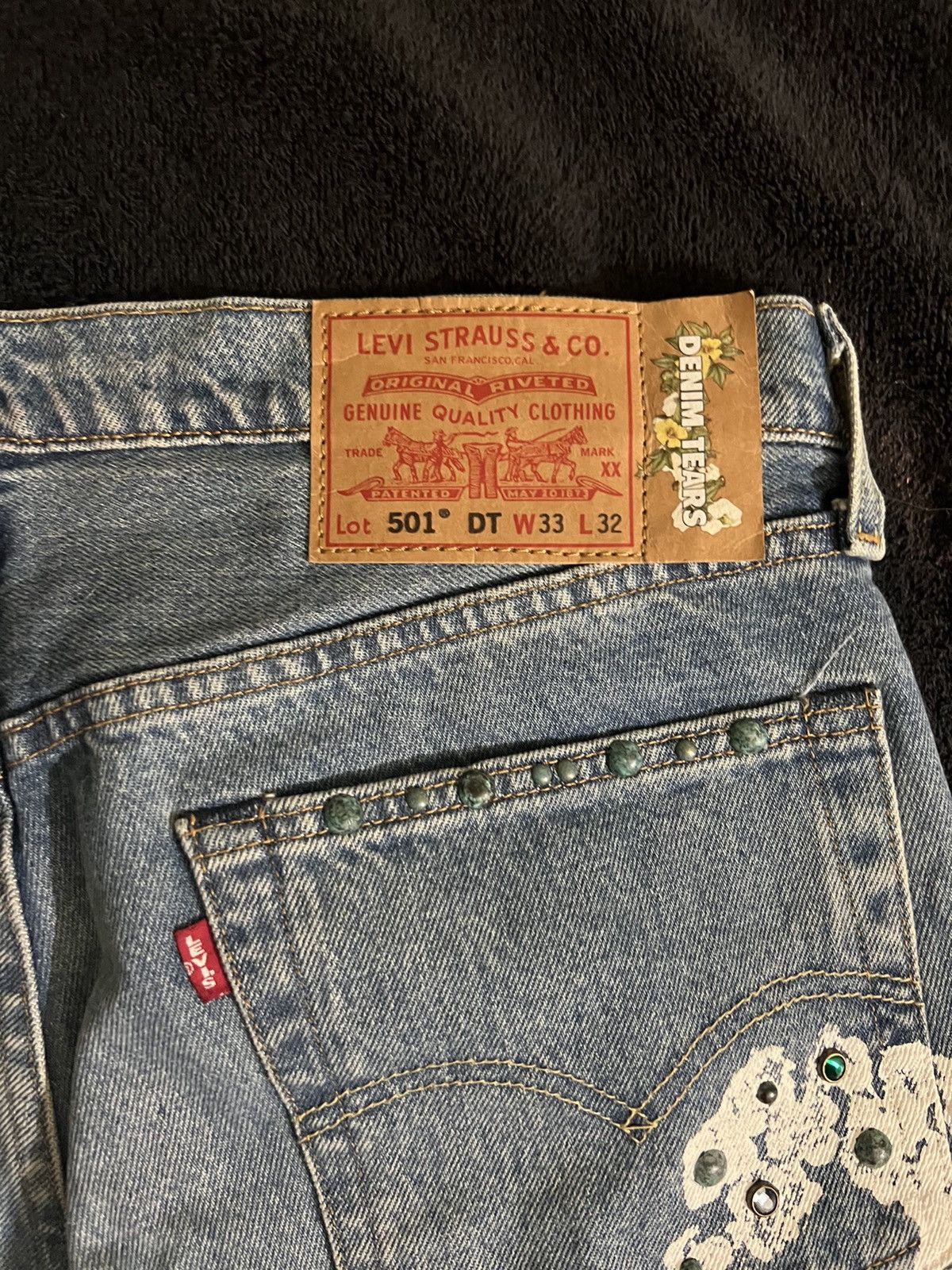 DENIM TEARS Denim tears rhinestone size 33 width 32 length Size US 33 - 3 Thumbnail