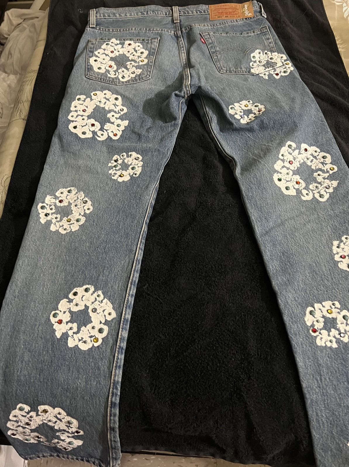 DENIM TEARS Denim tears rhinestone size 33 width 32 length Size US 33 - 2 Thumbnail